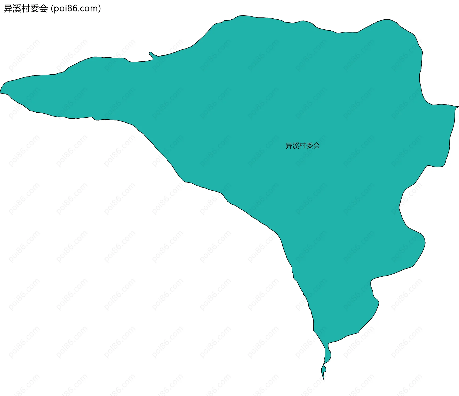 异溪村委会边界地图