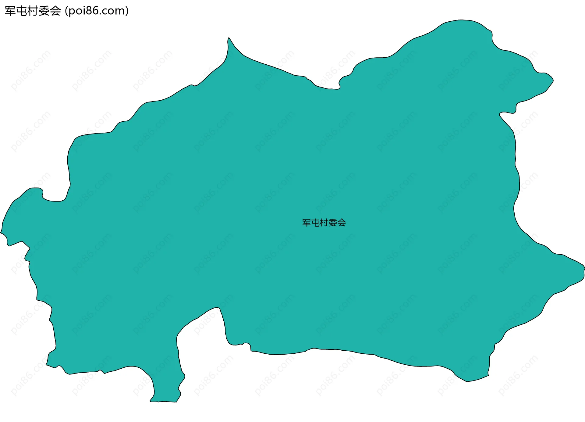 军屯村委会边界地图