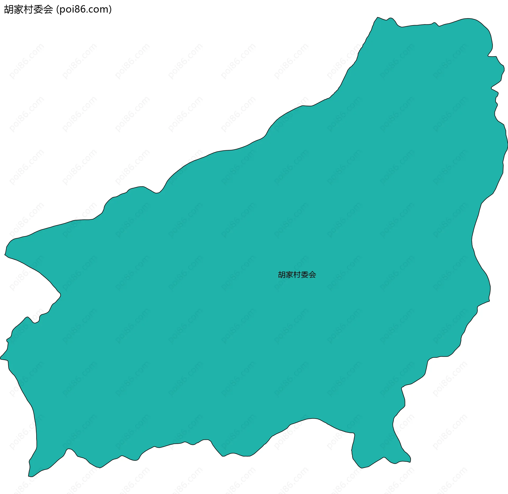 胡家村委会边界地图