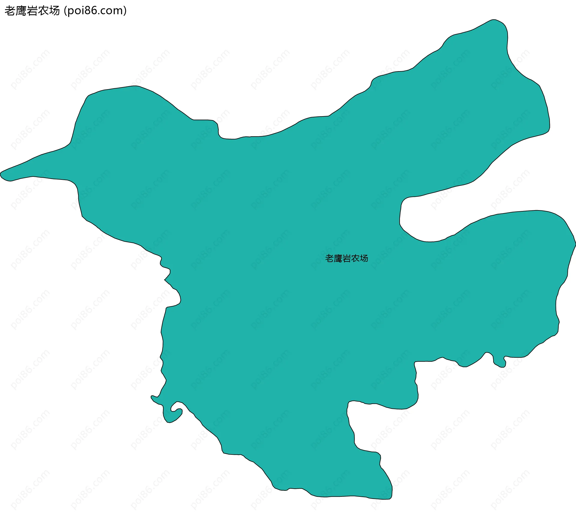 老鹰岩农场边界地图