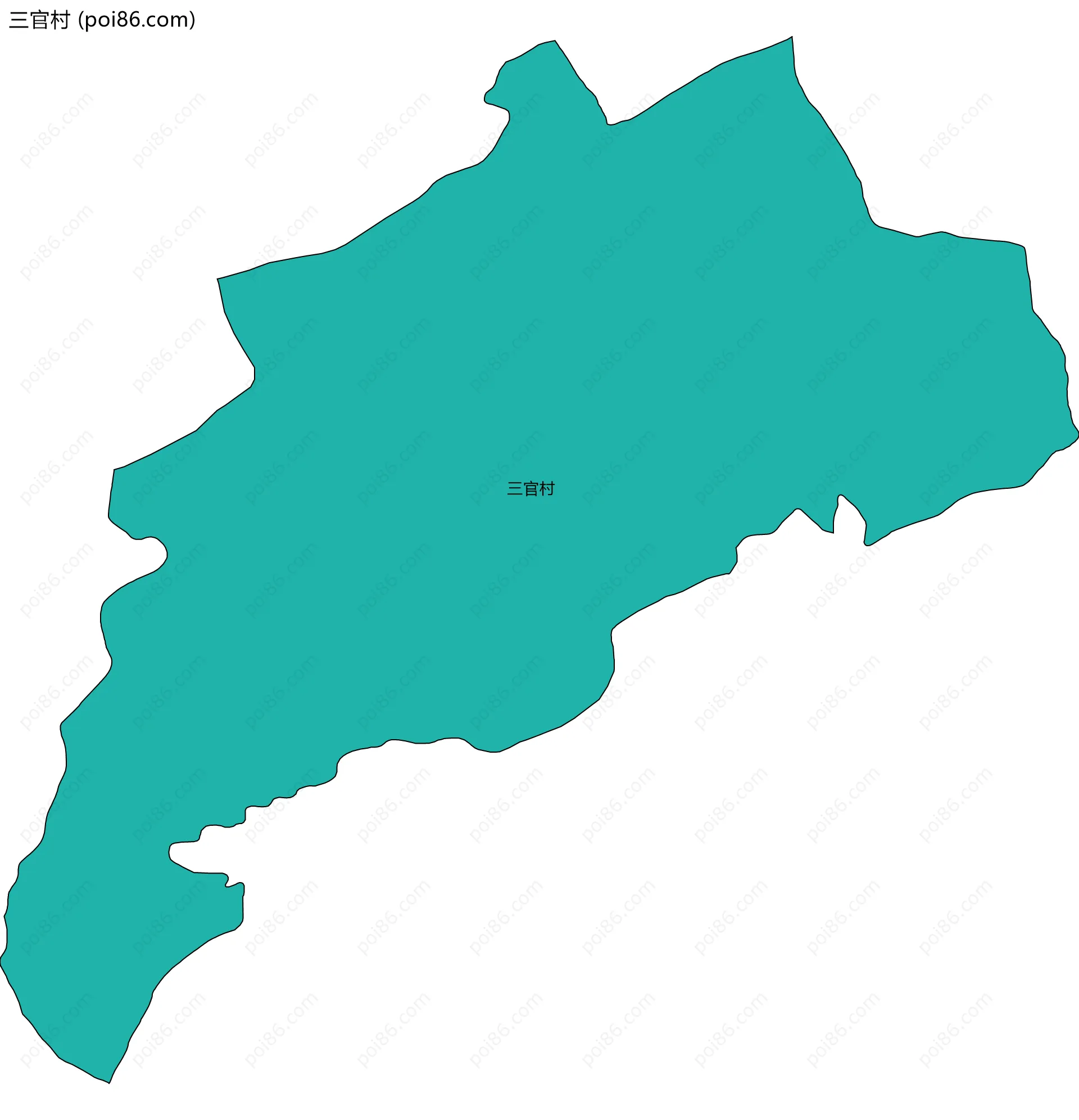 三官村边界地图