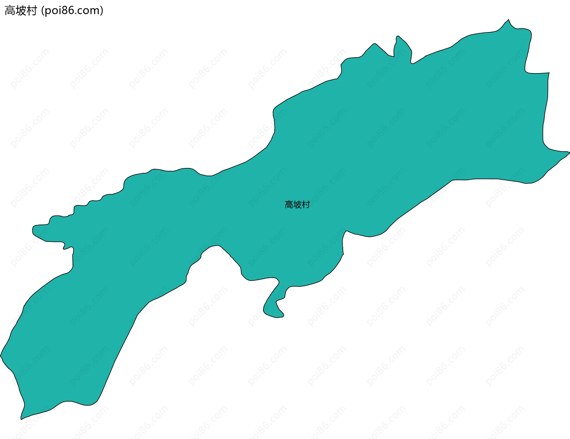 高坡村边界地图