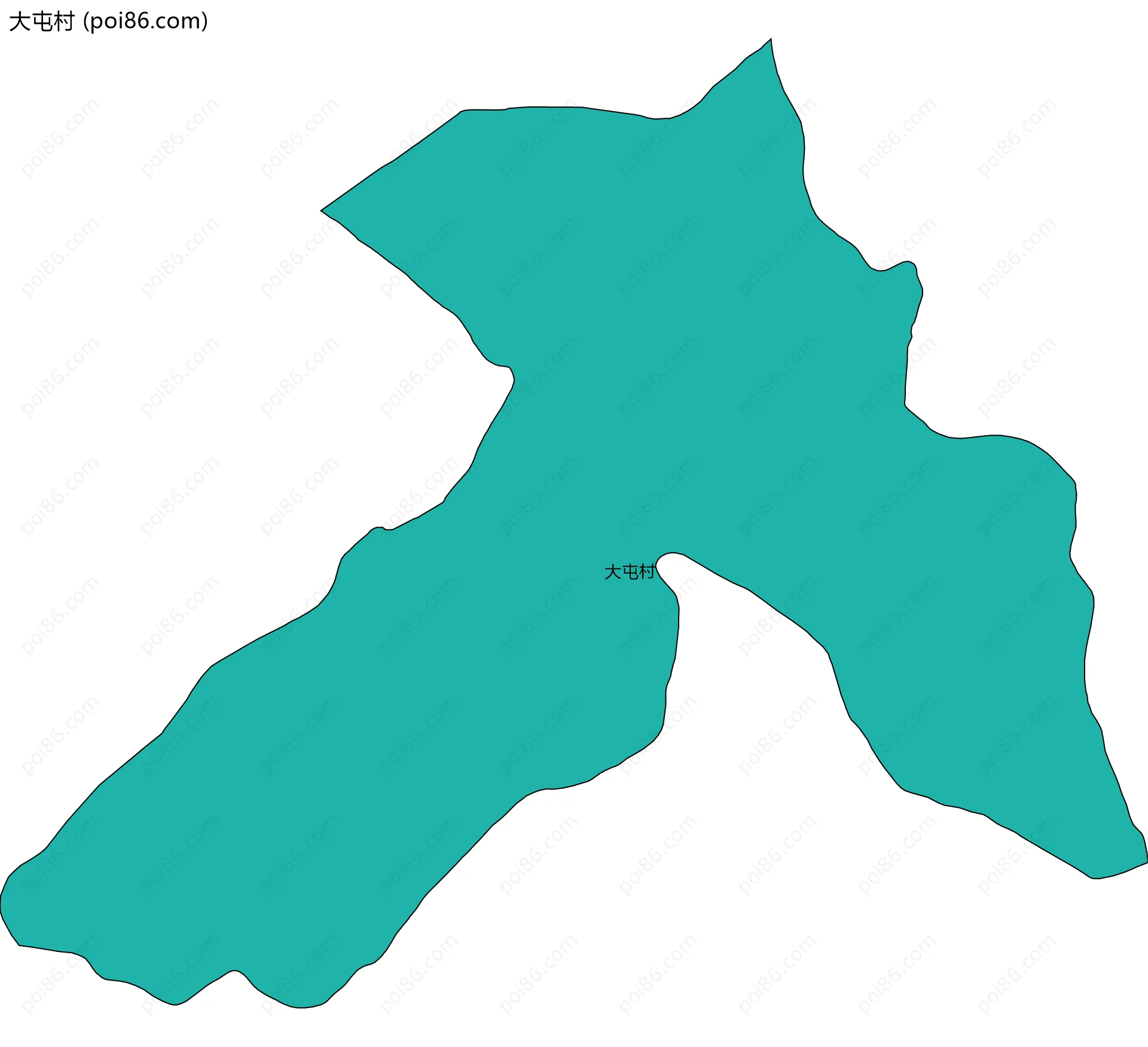 大屯村边界地图
