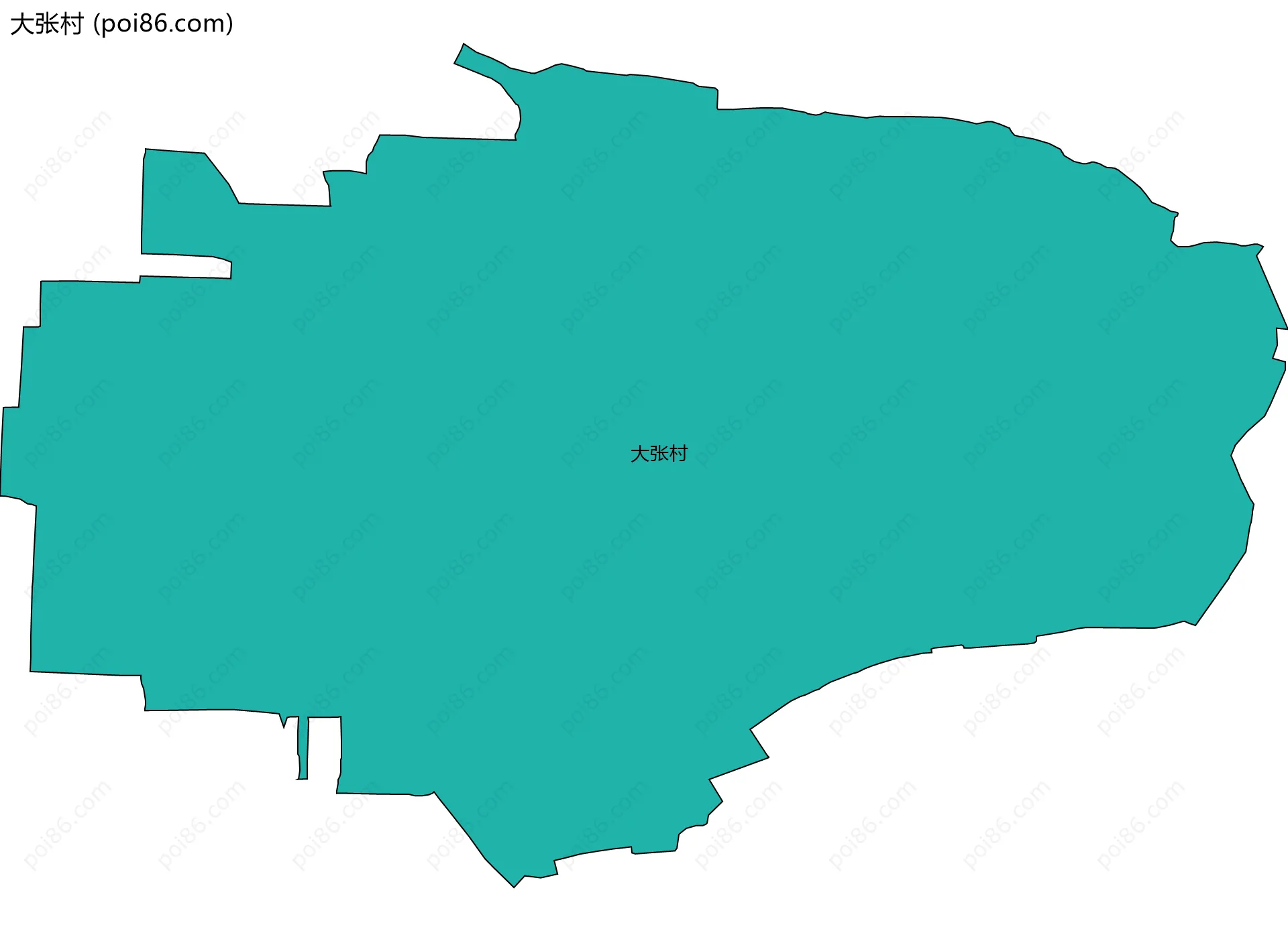 大张村边界地图