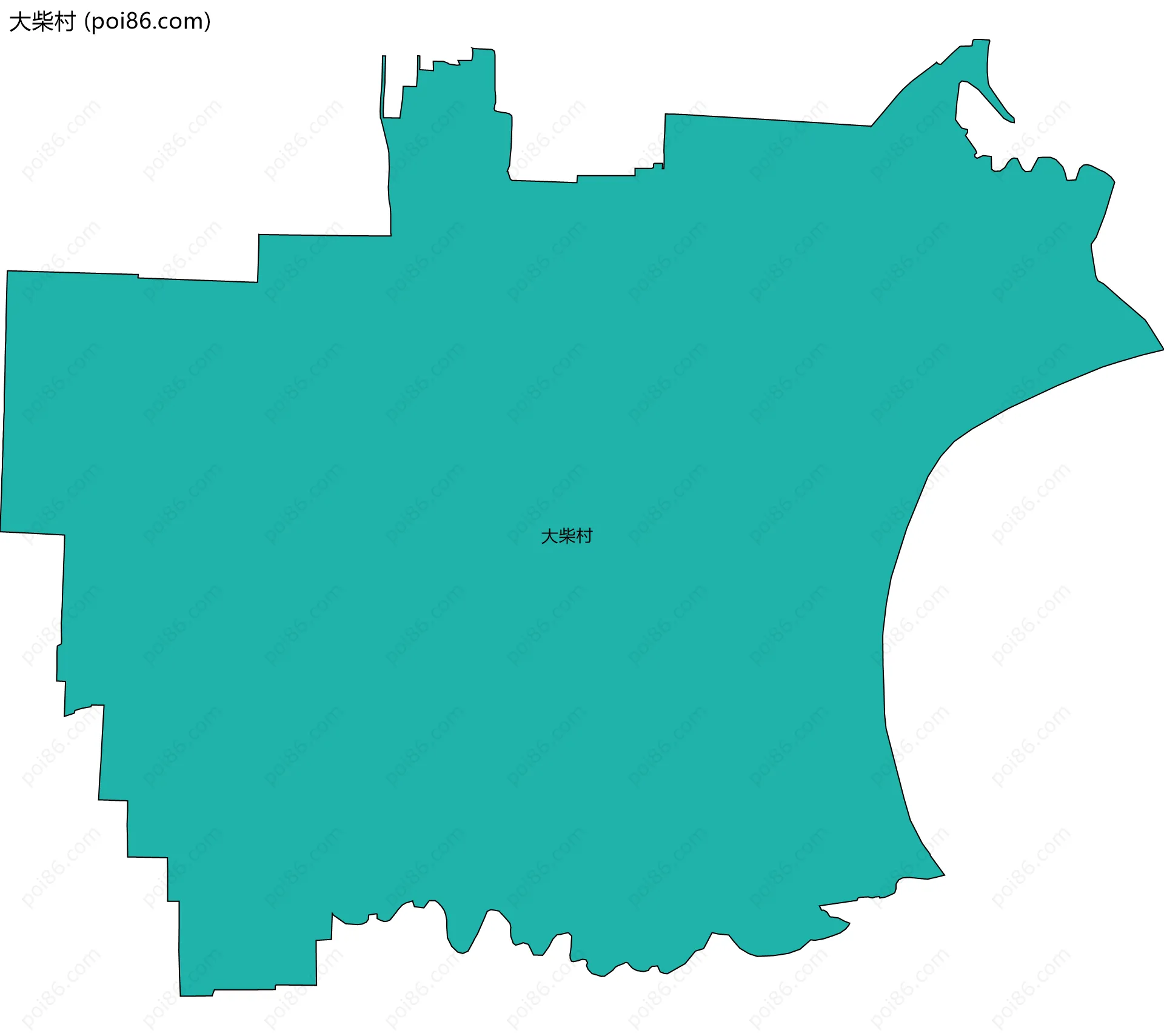 大柴村边界地图