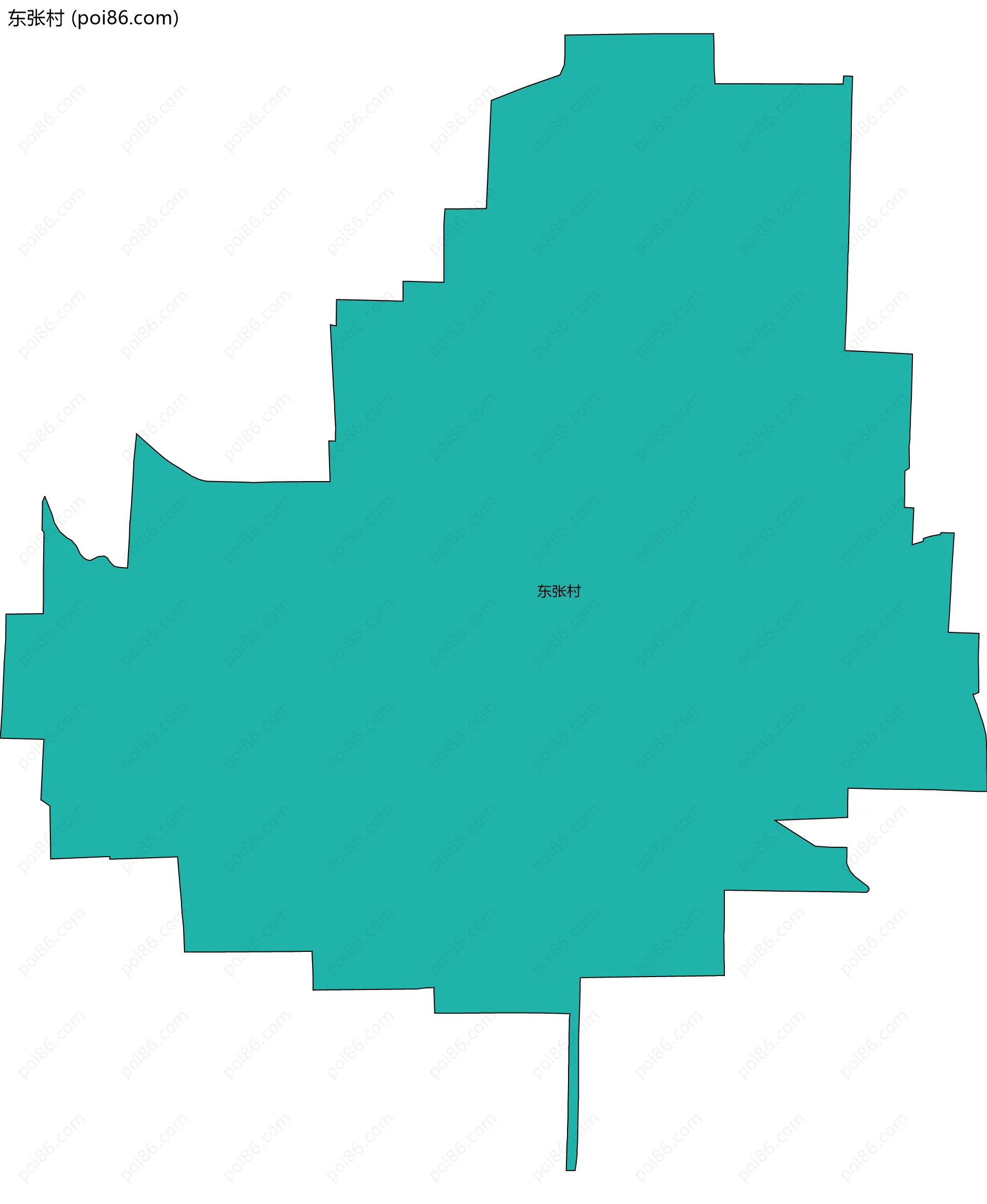 东张村边界地图