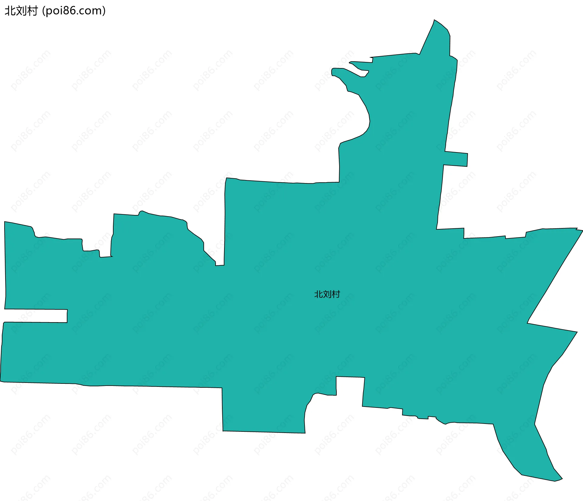 北刘村边界地图