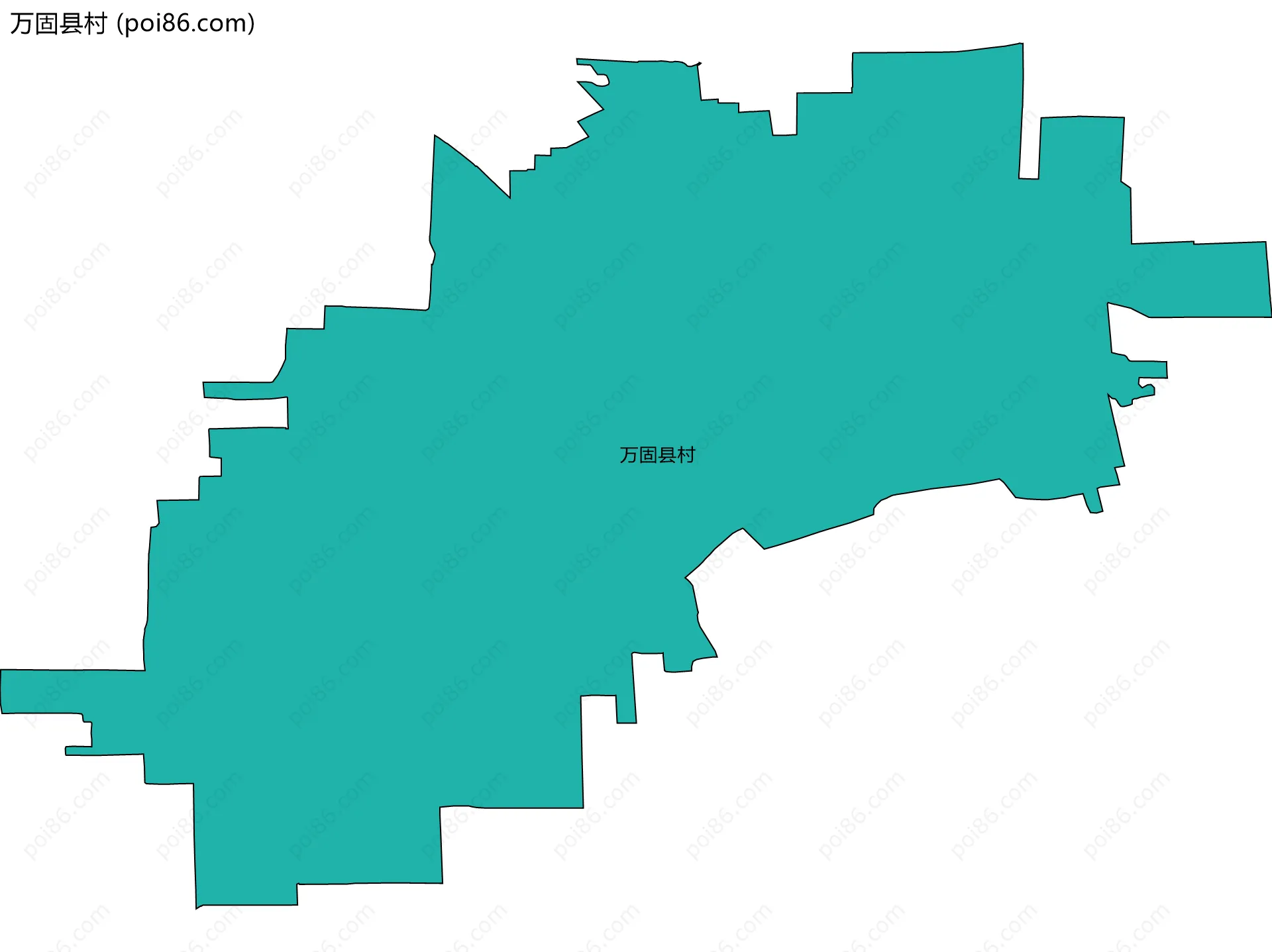 万固县村边界地图