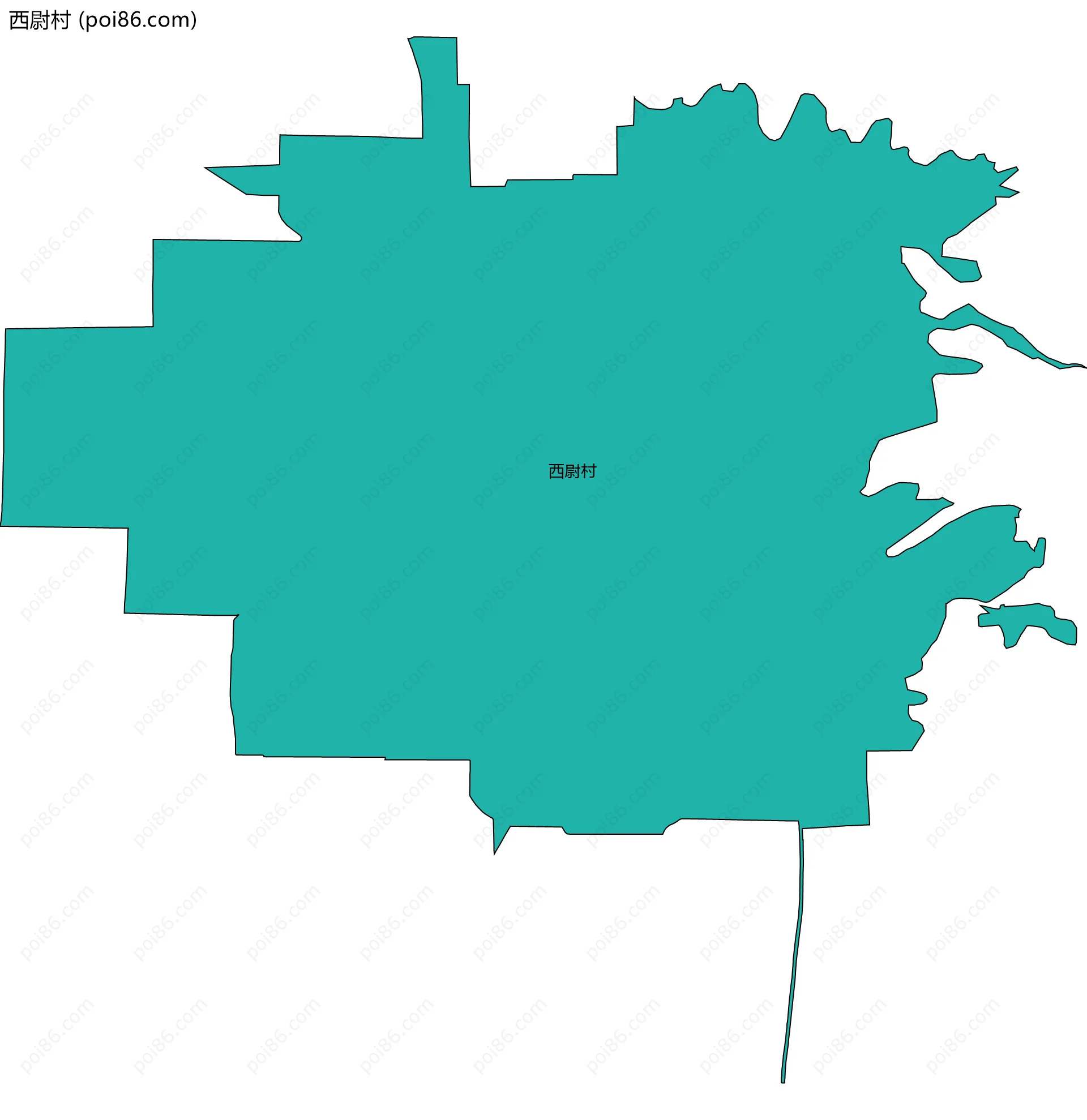 西尉村边界地图