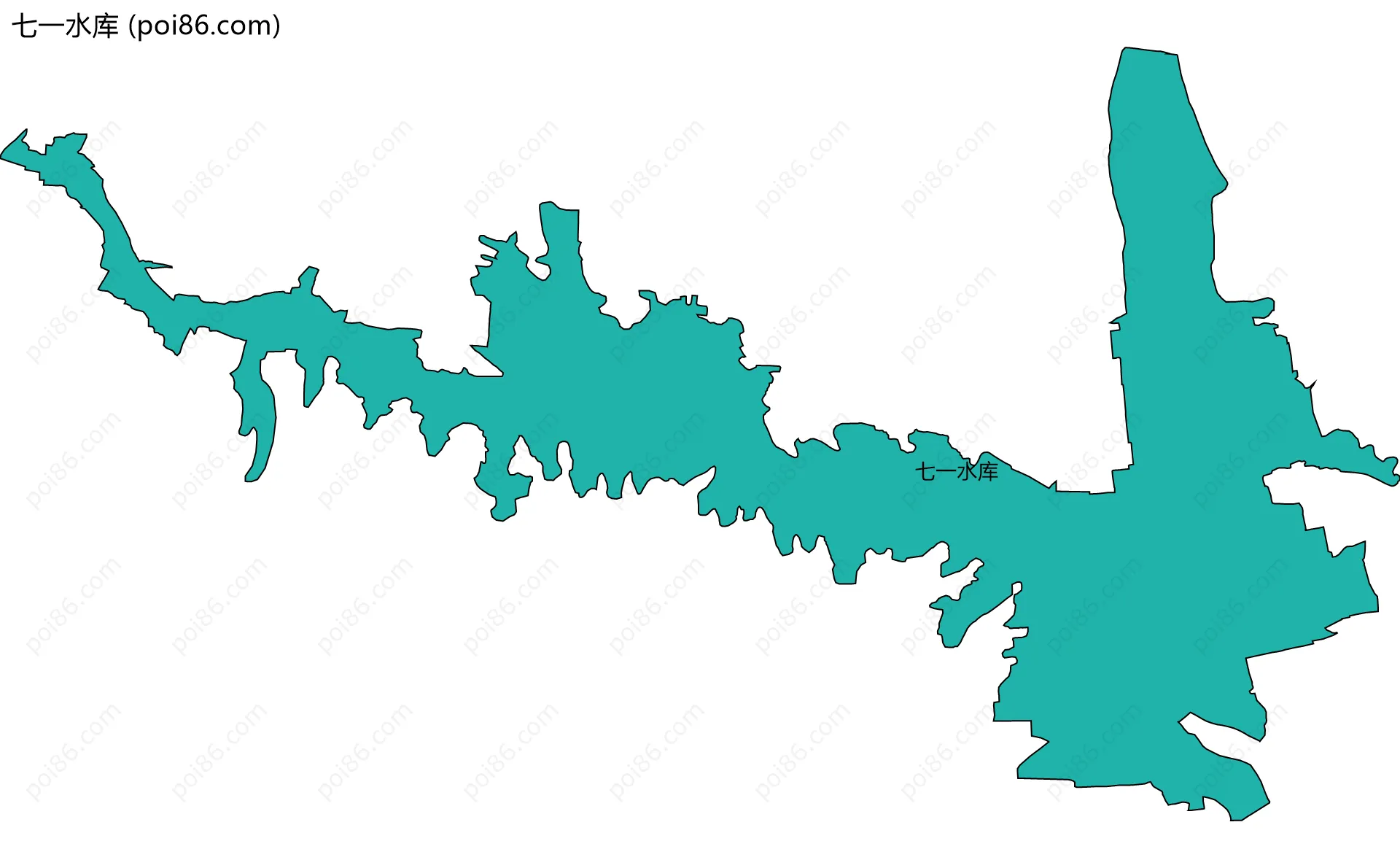 七一水库边界地图