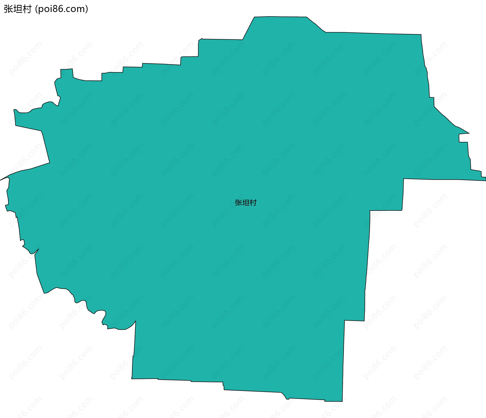 张坦村边界地图