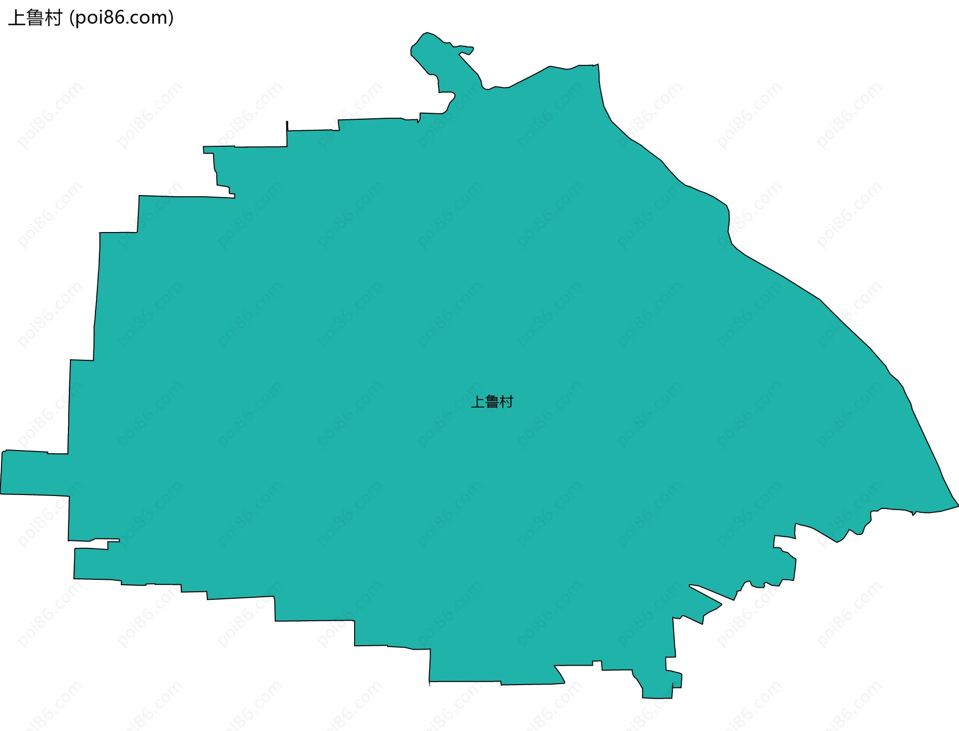 上鲁村边界地图