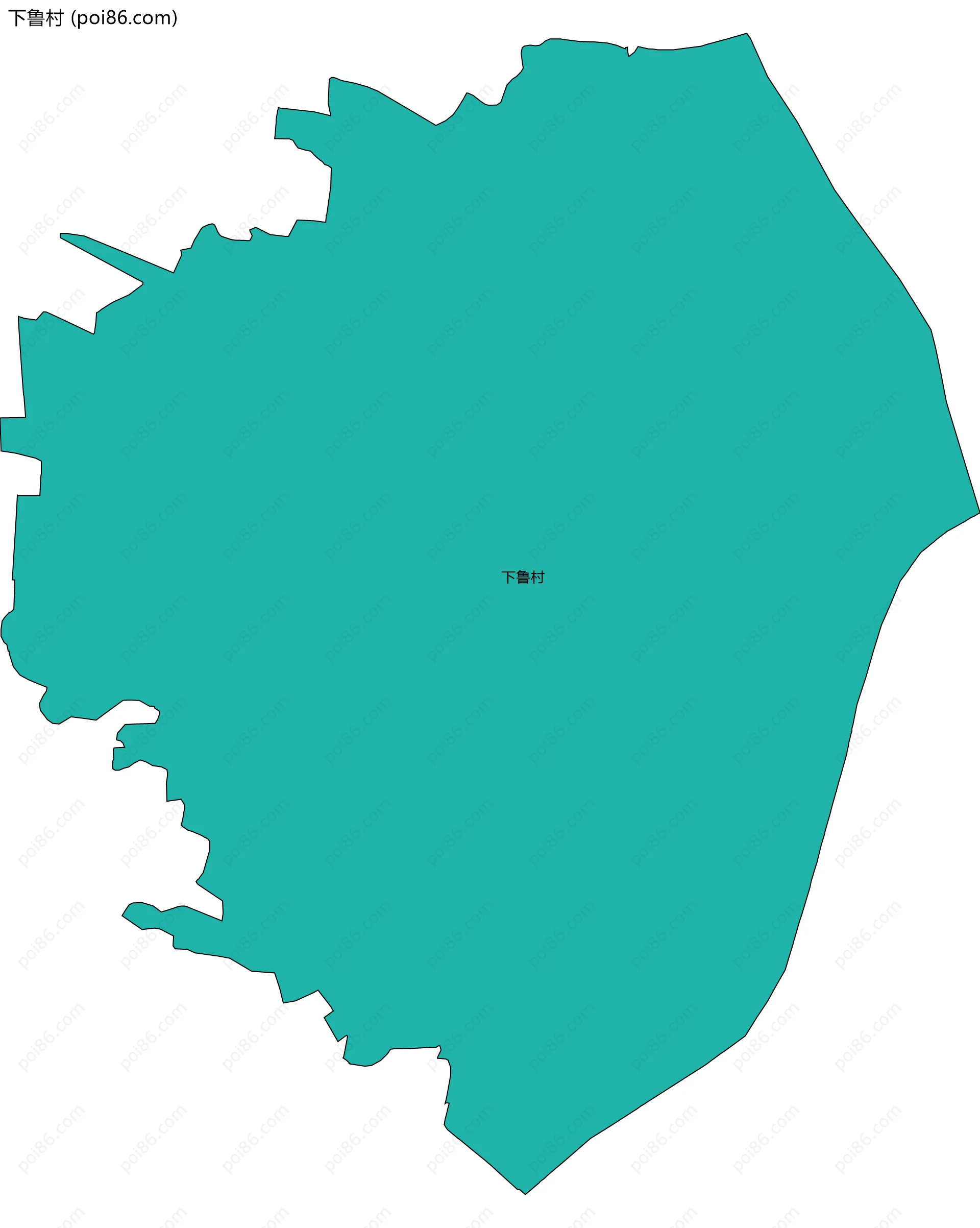 下鲁村边界地图