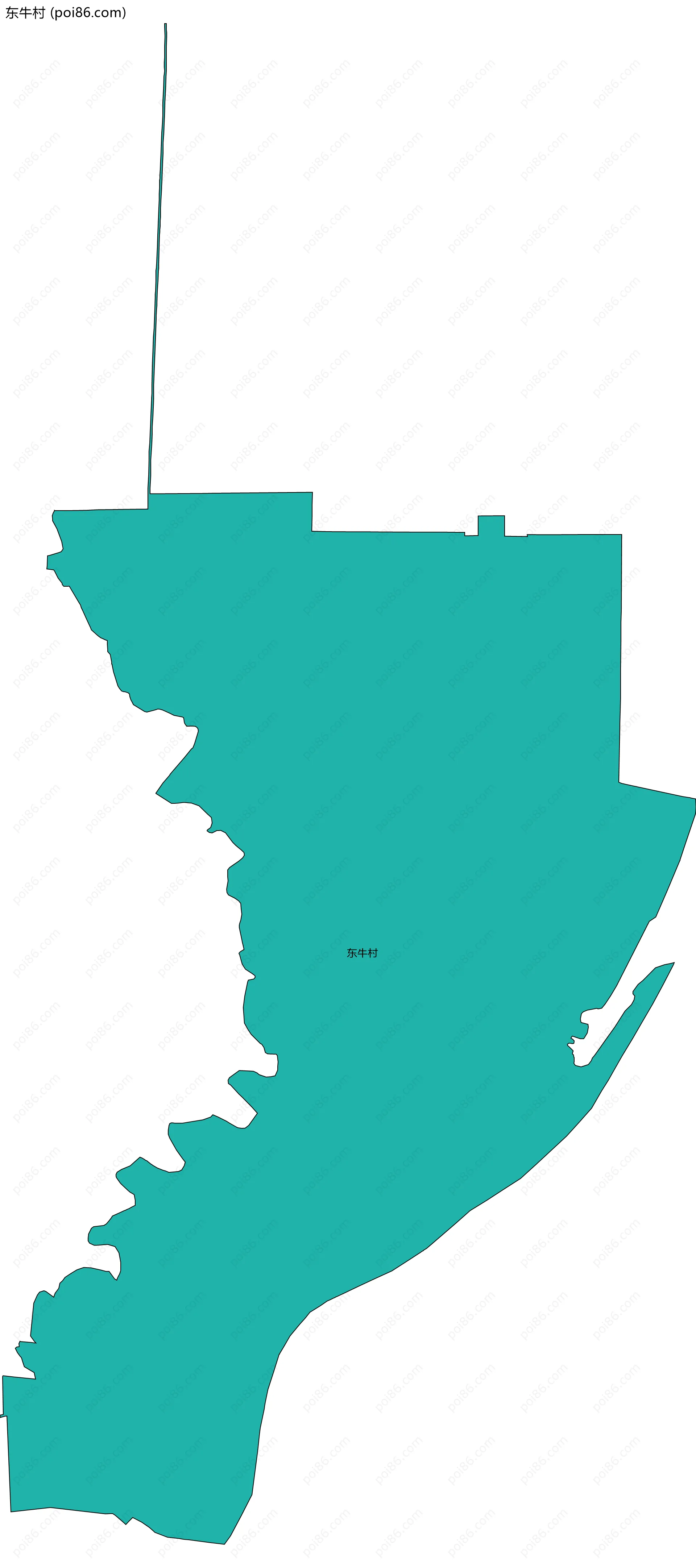 东牛村边界地图