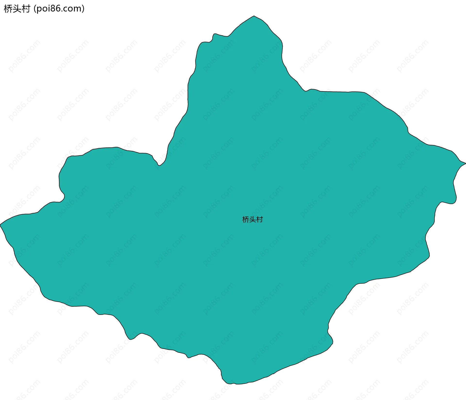 桥头村边界地图