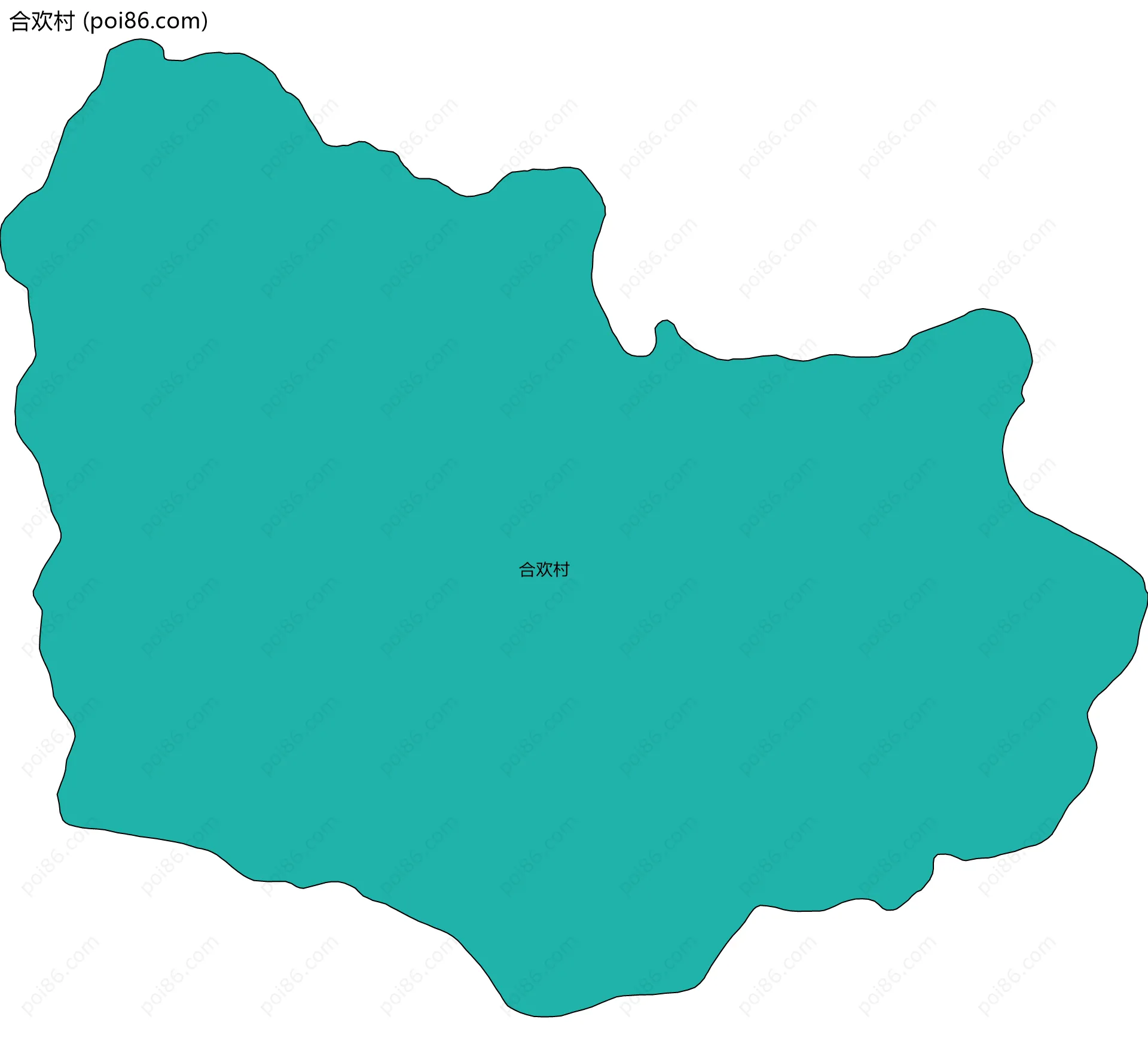 合欢村边界地图