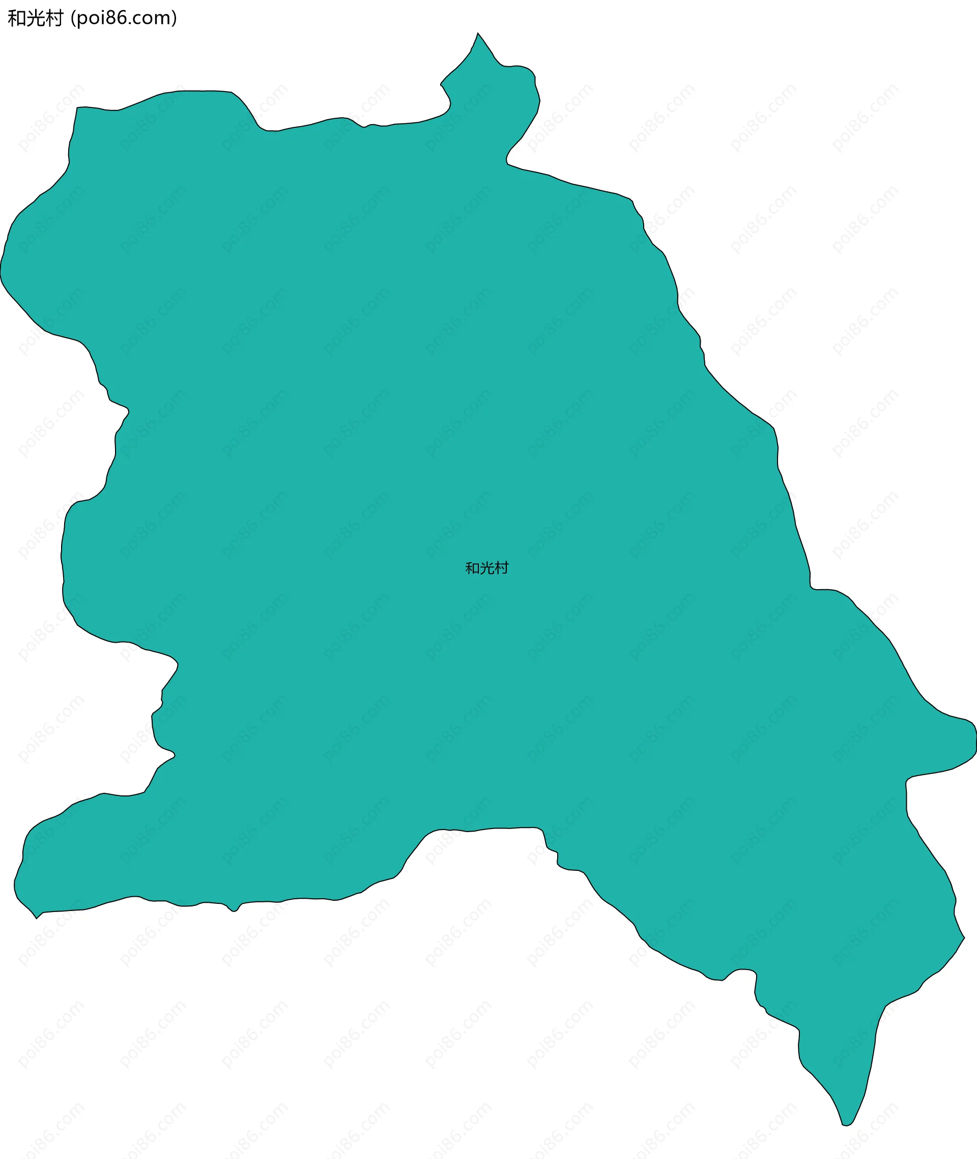 和光村边界地图