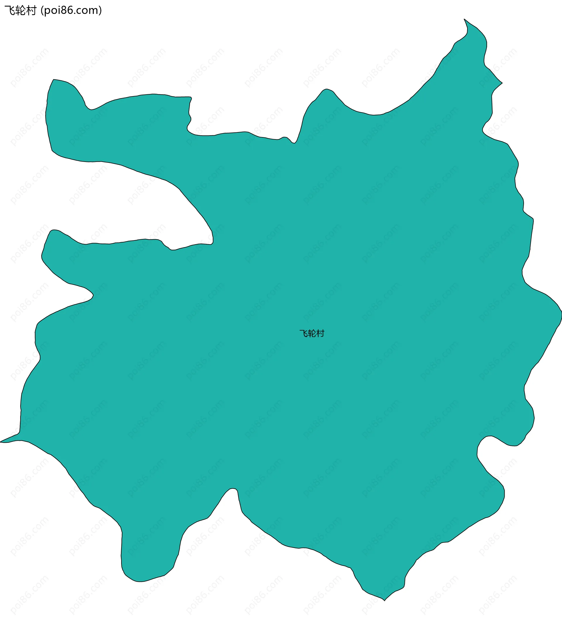 飞轮村边界地图