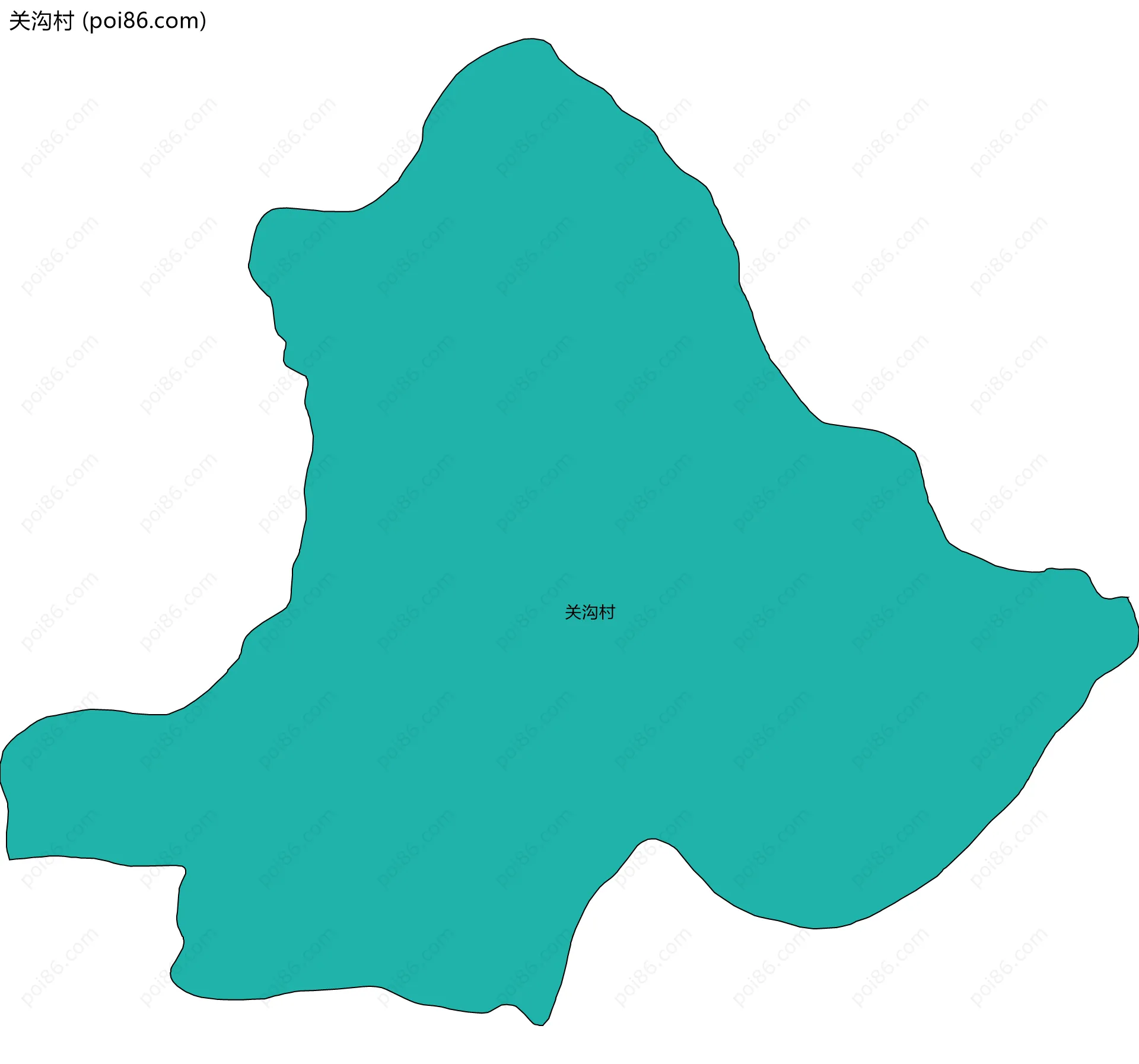 关沟村边界地图