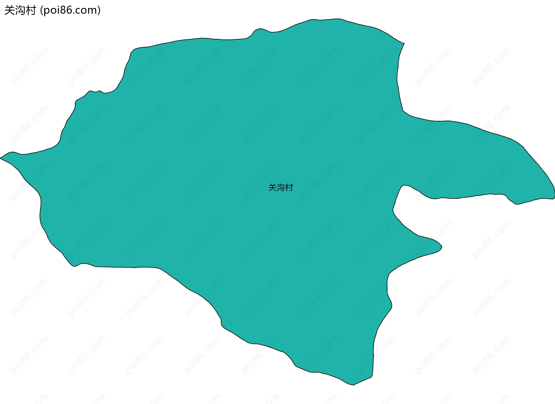 关沟村边界地图