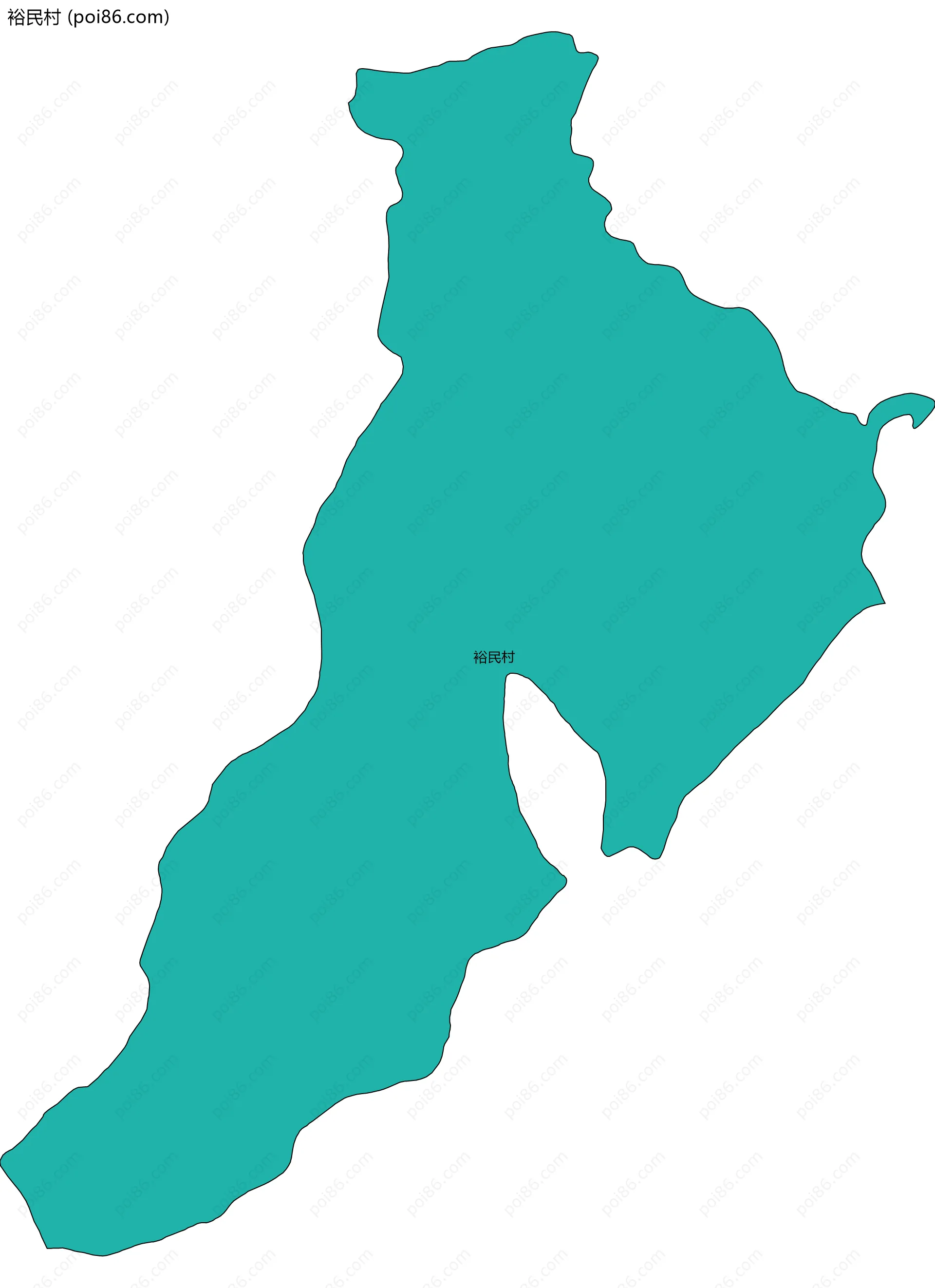 裕民村边界地图