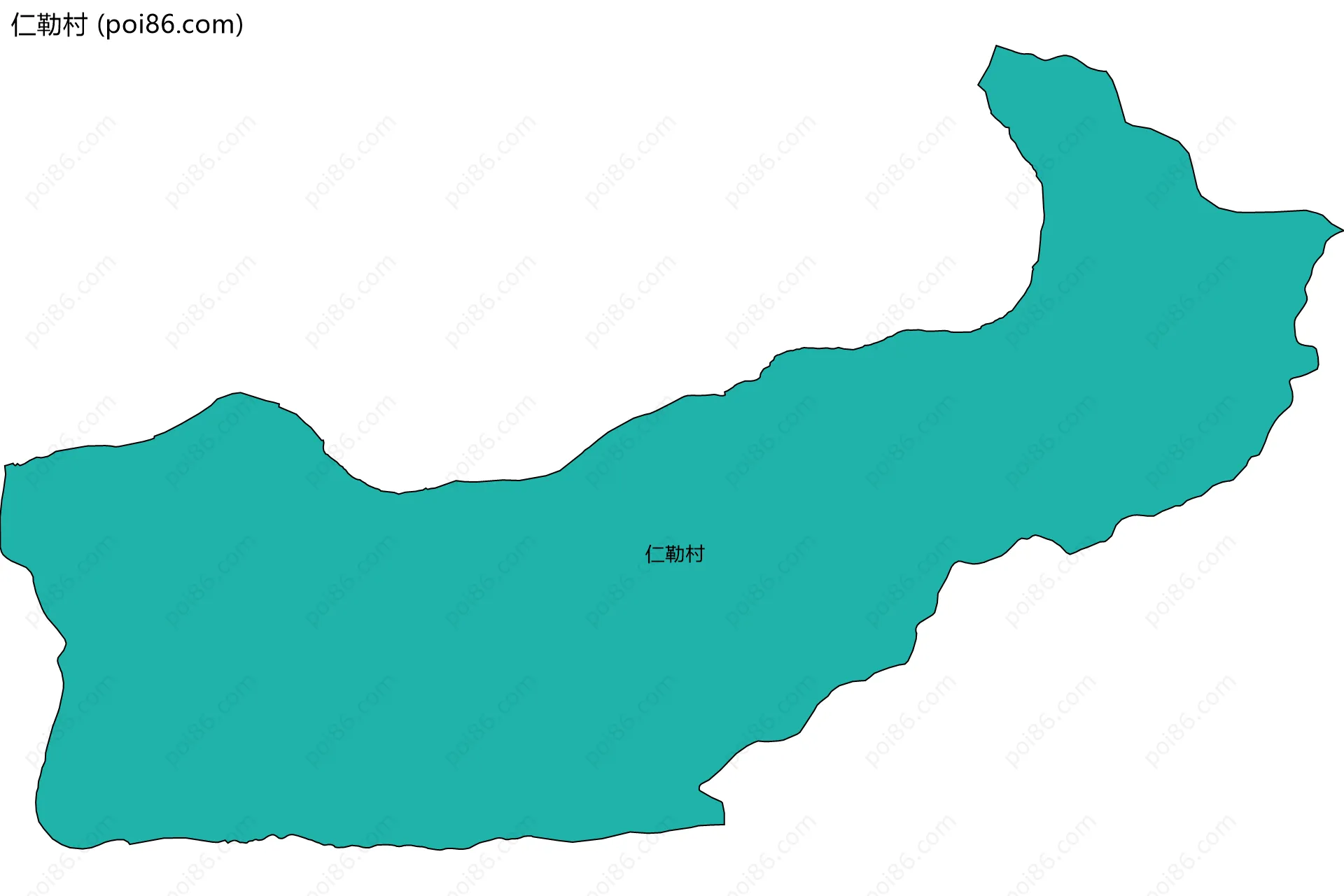 仁勒村边界地图