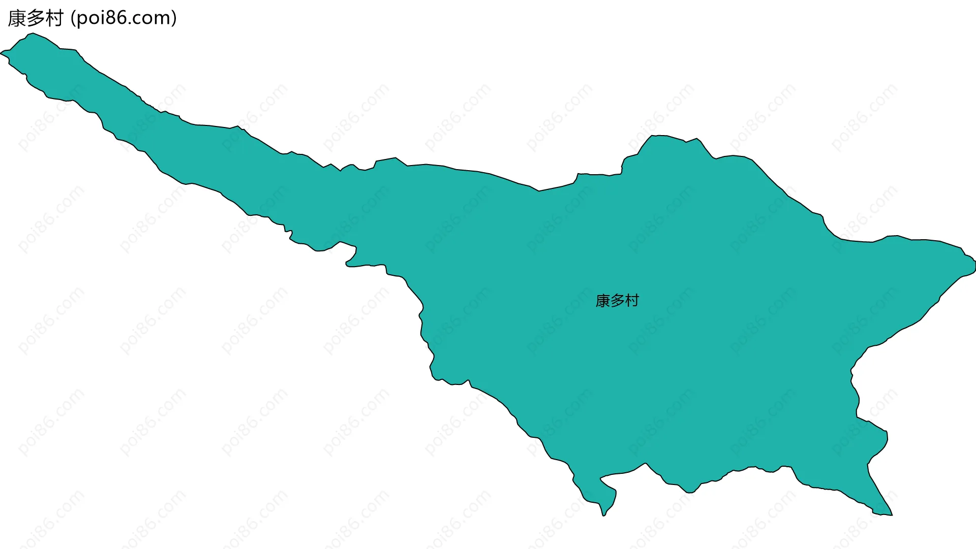 康多村边界地图
