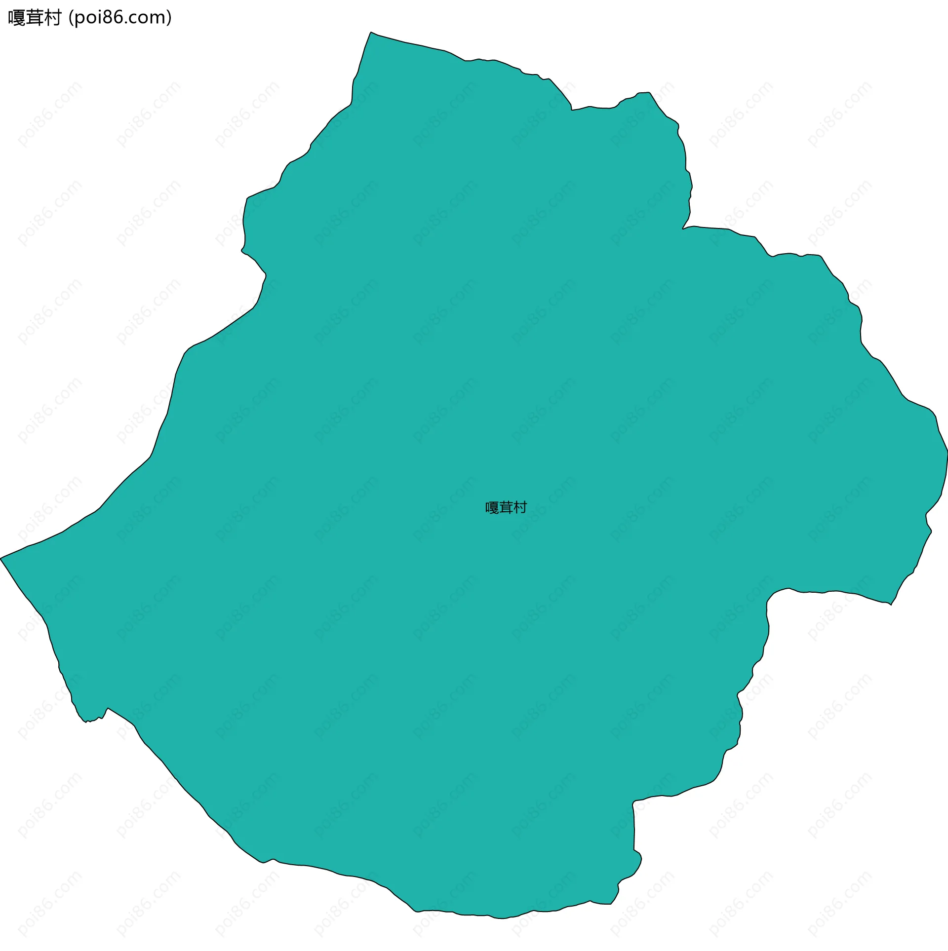 嘎茸村边界地图