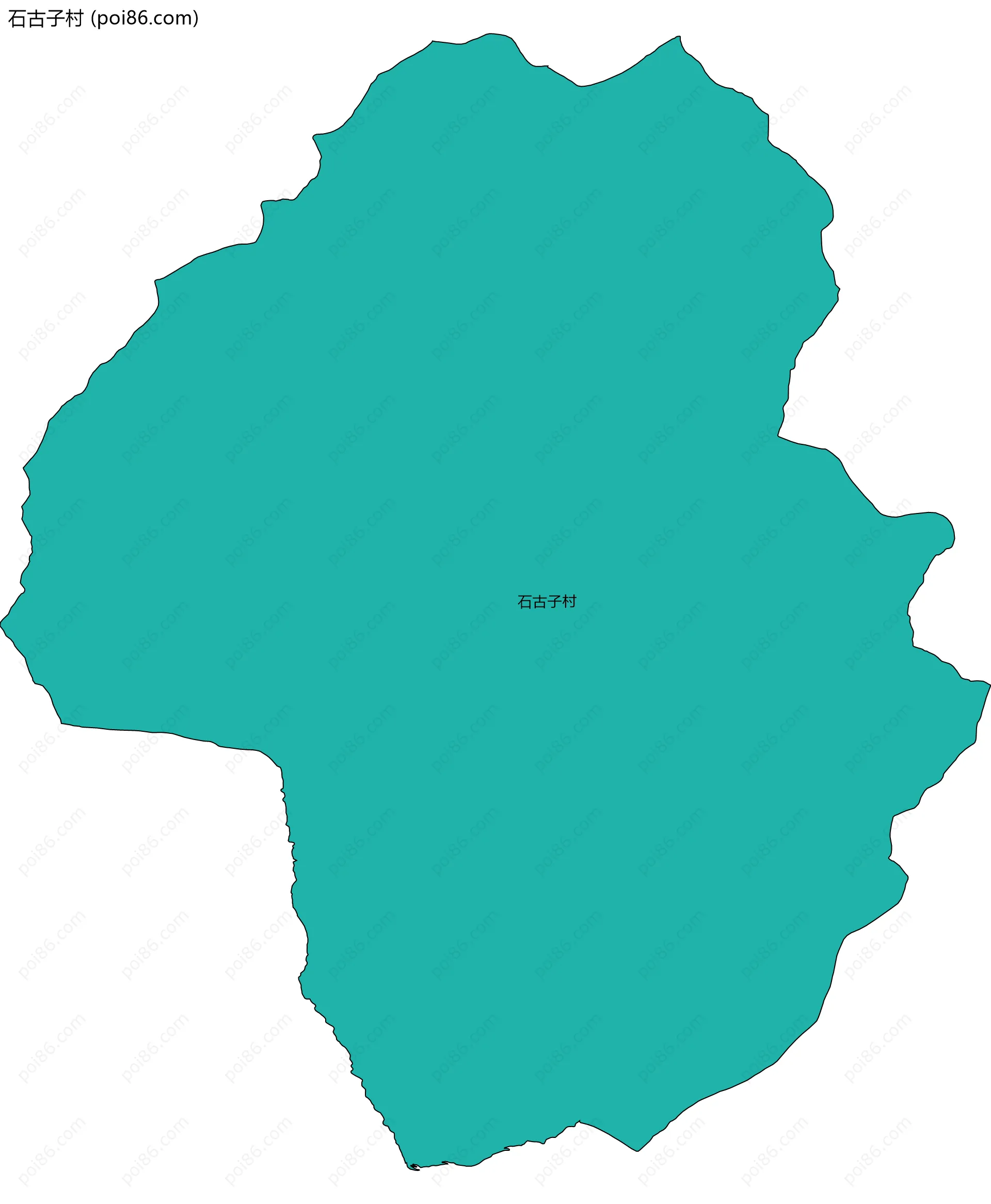 石古子村边界地图