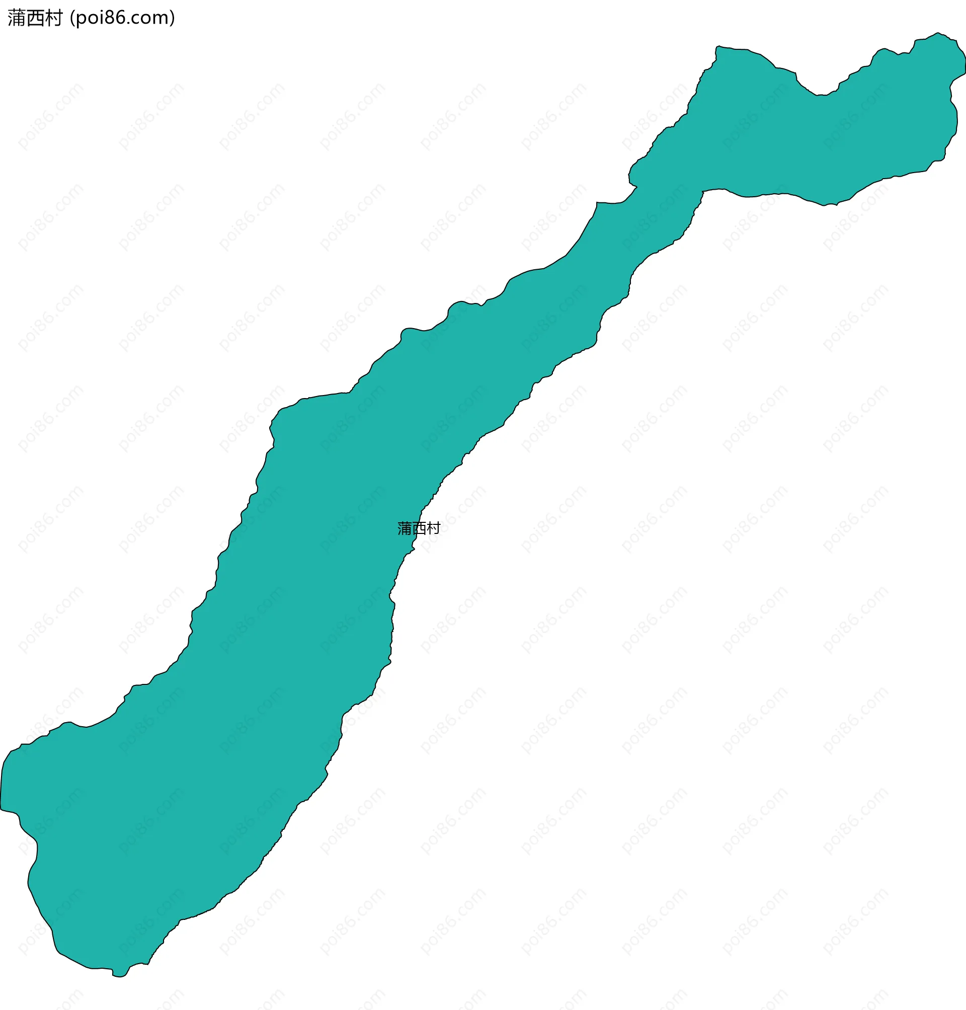 蒲西村边界地图