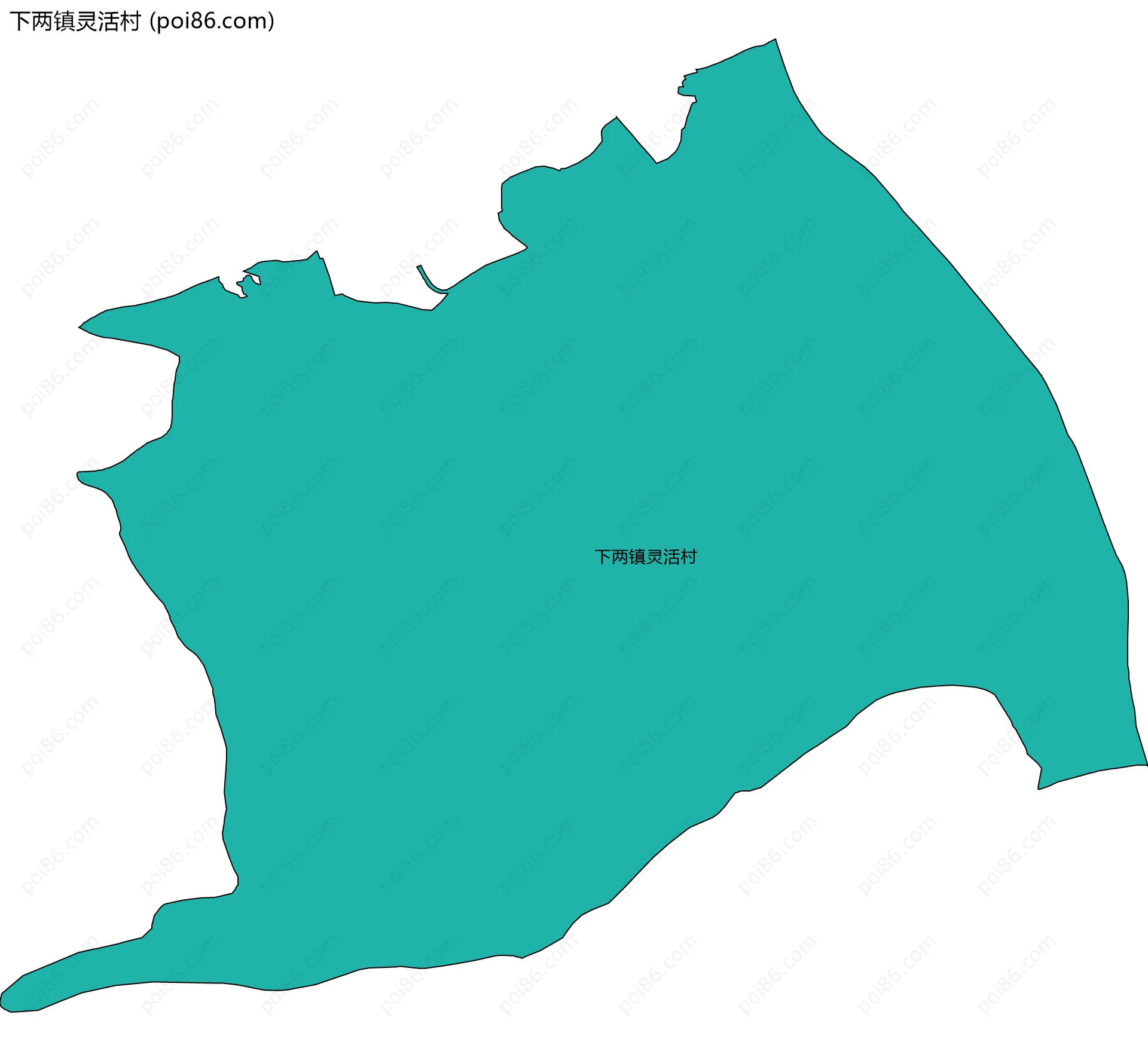 下两镇灵活村边界地图