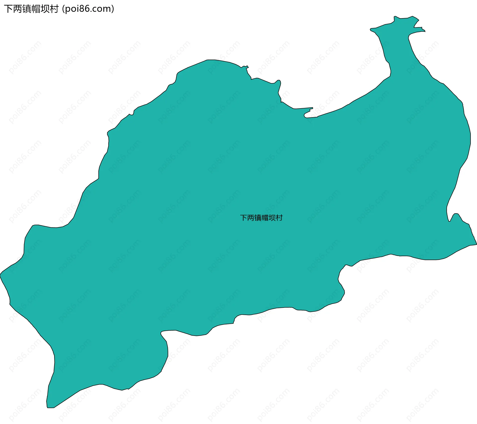 下两镇帽坝村边界地图