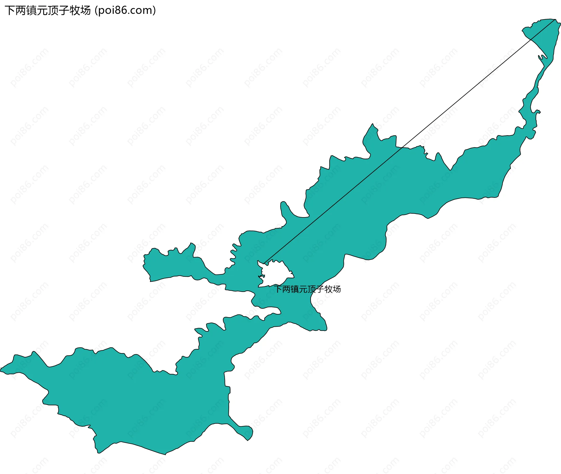 下两镇元顶子牧场边界地图