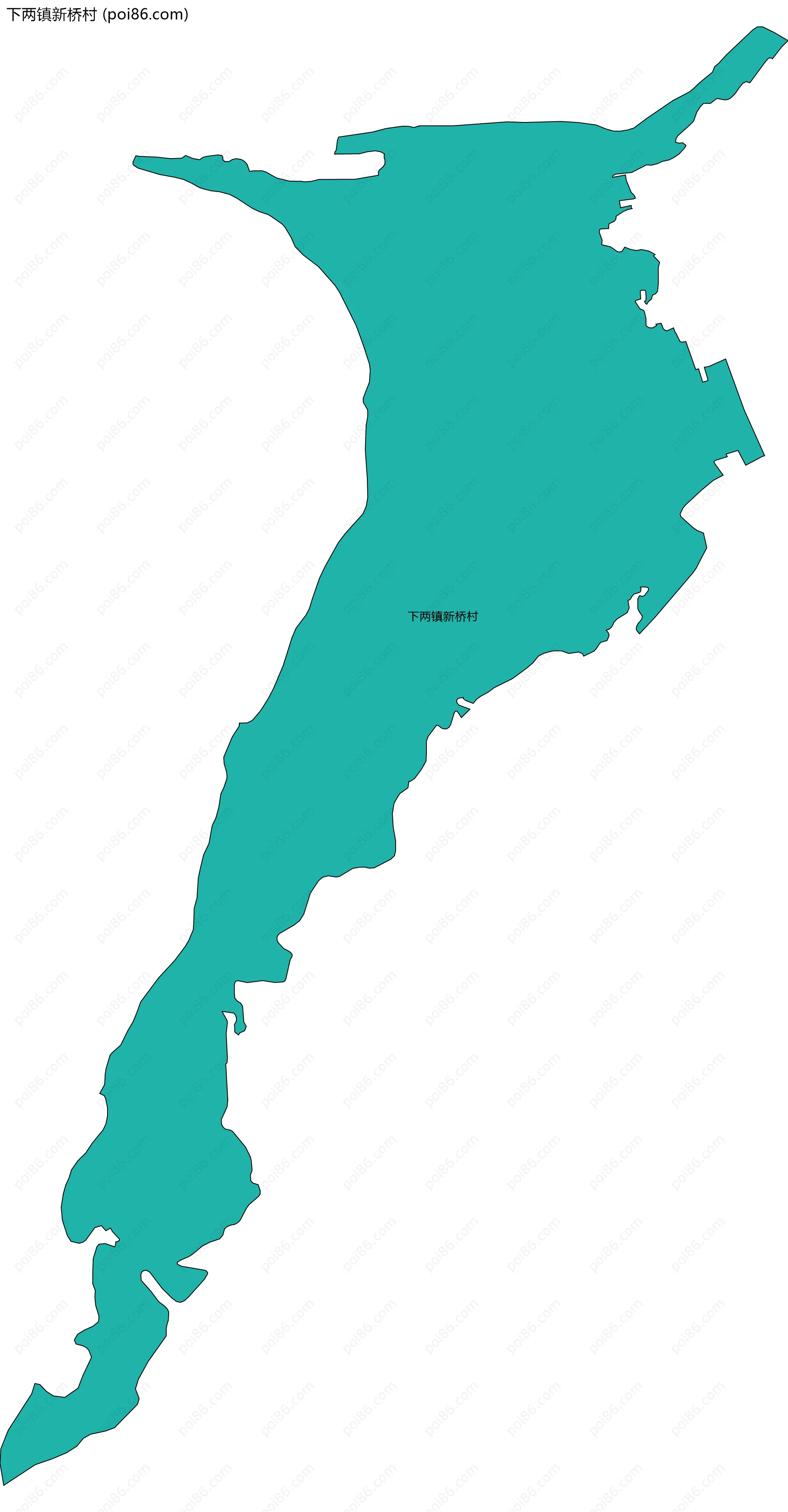 下两镇新桥村边界地图