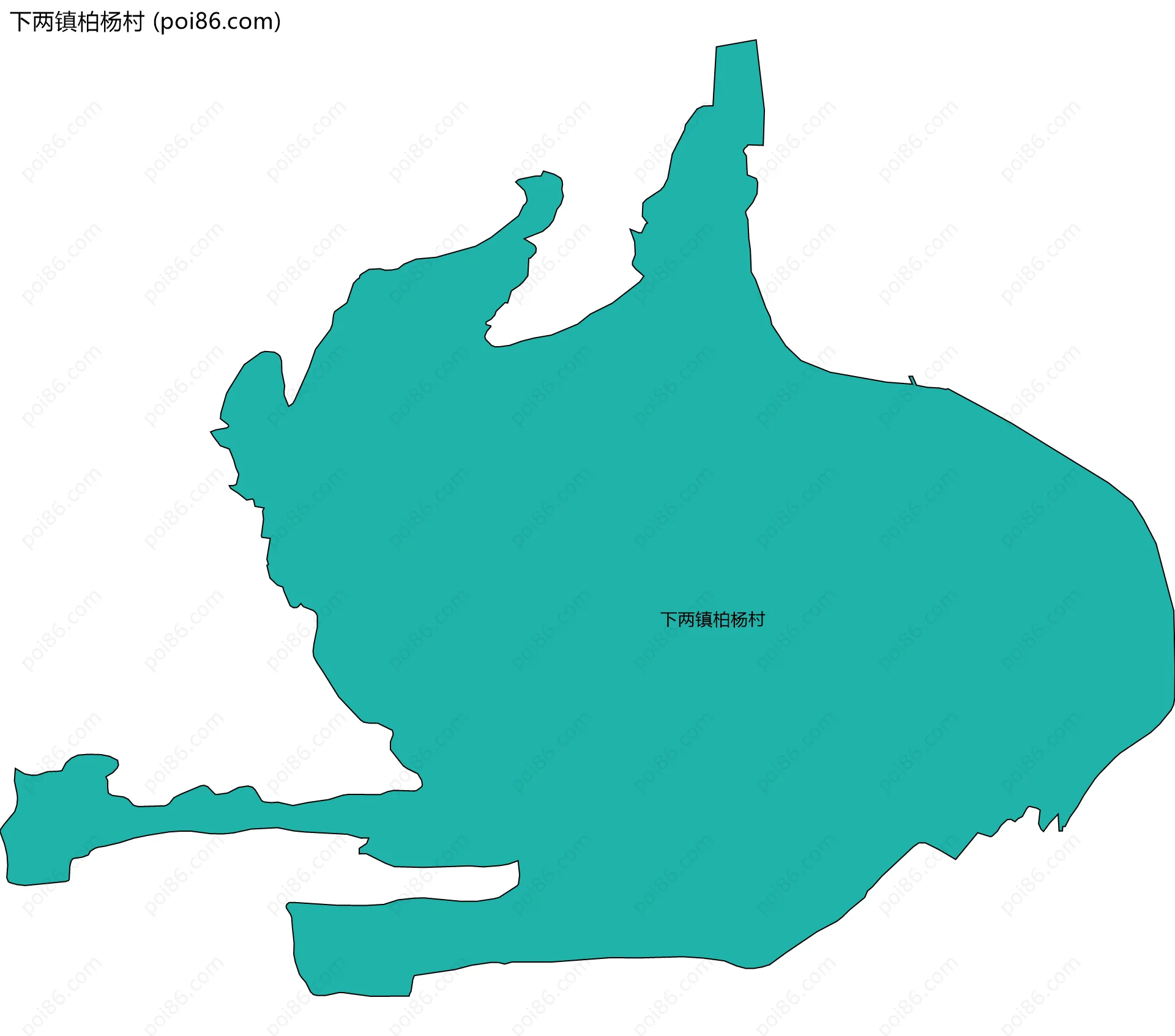 下两镇柏杨村边界地图