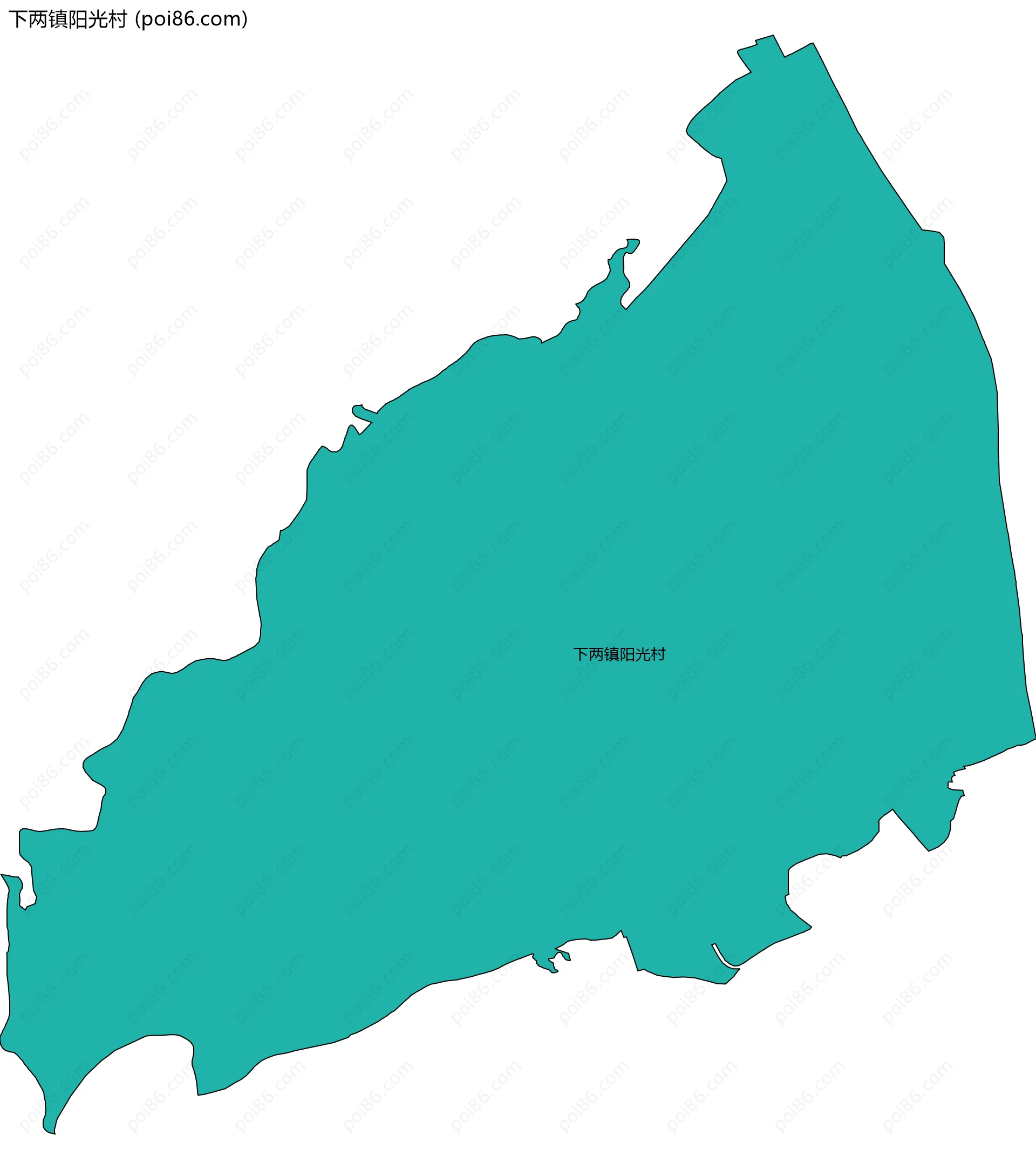 下两镇阳光村边界地图