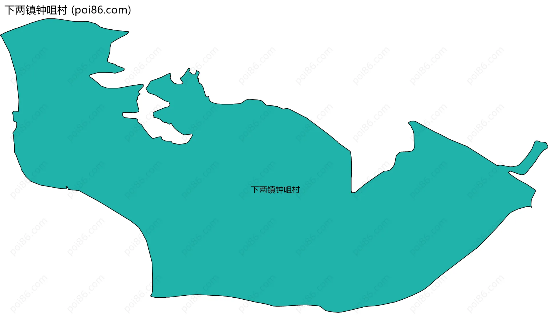 下两镇钟咀村边界地图
