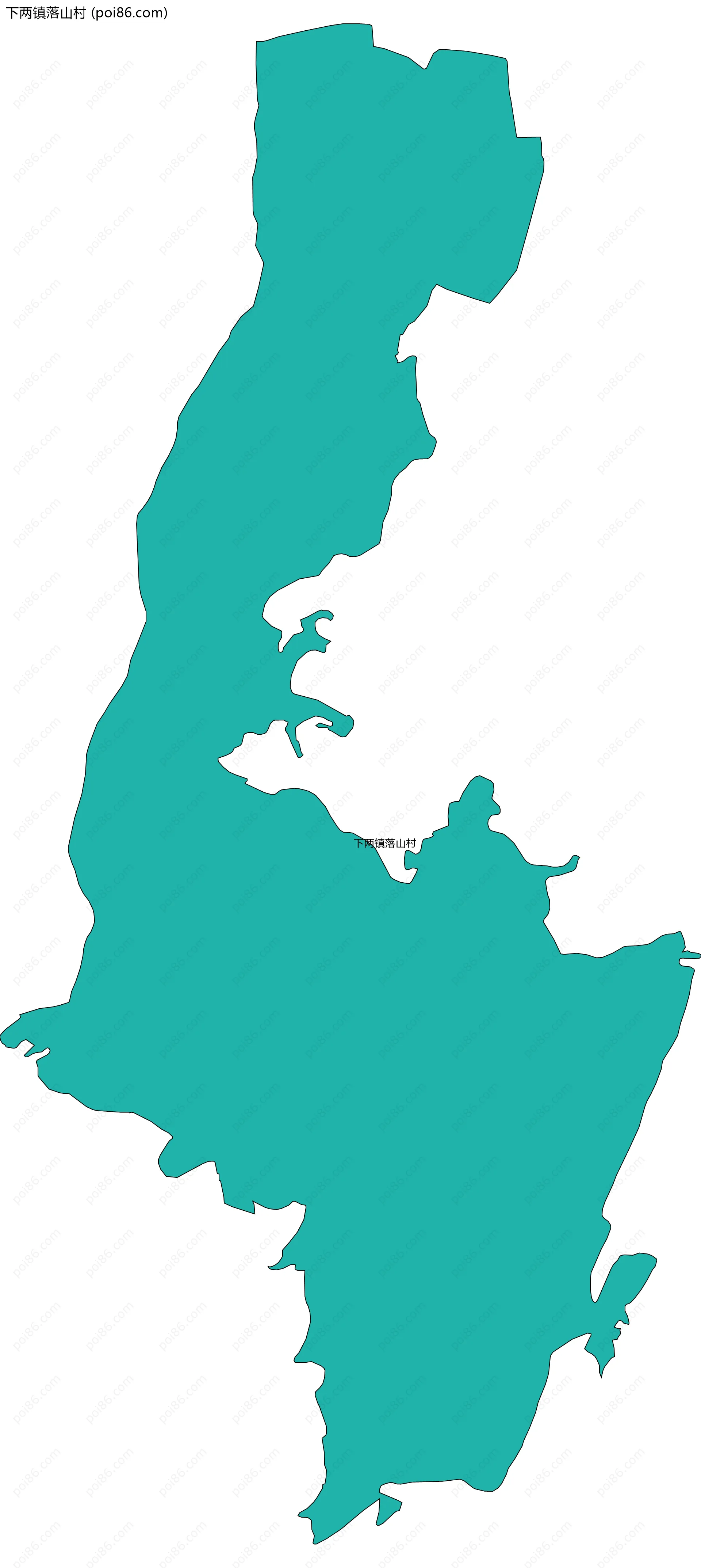 下两镇落山村边界地图