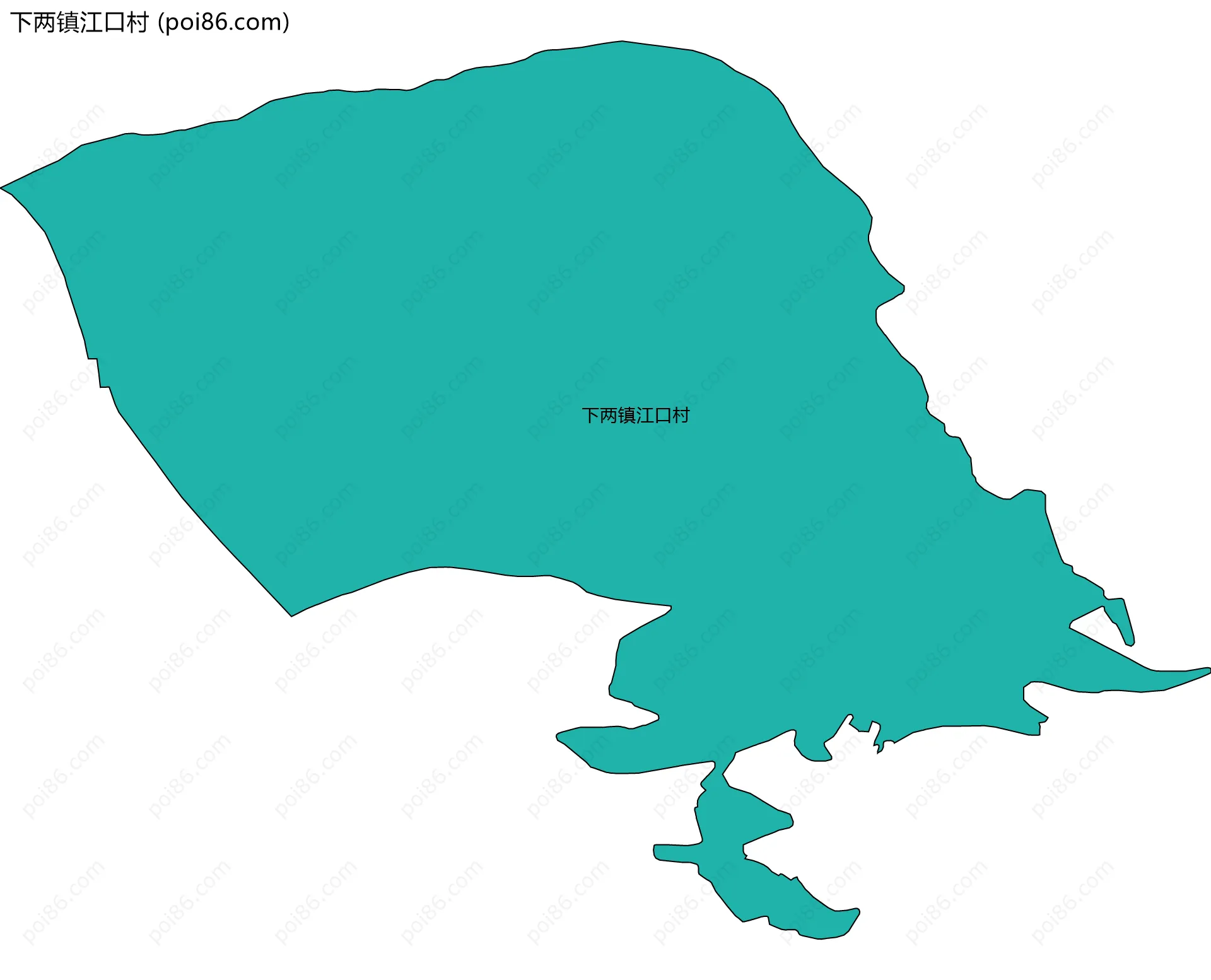 下两镇江口村边界地图