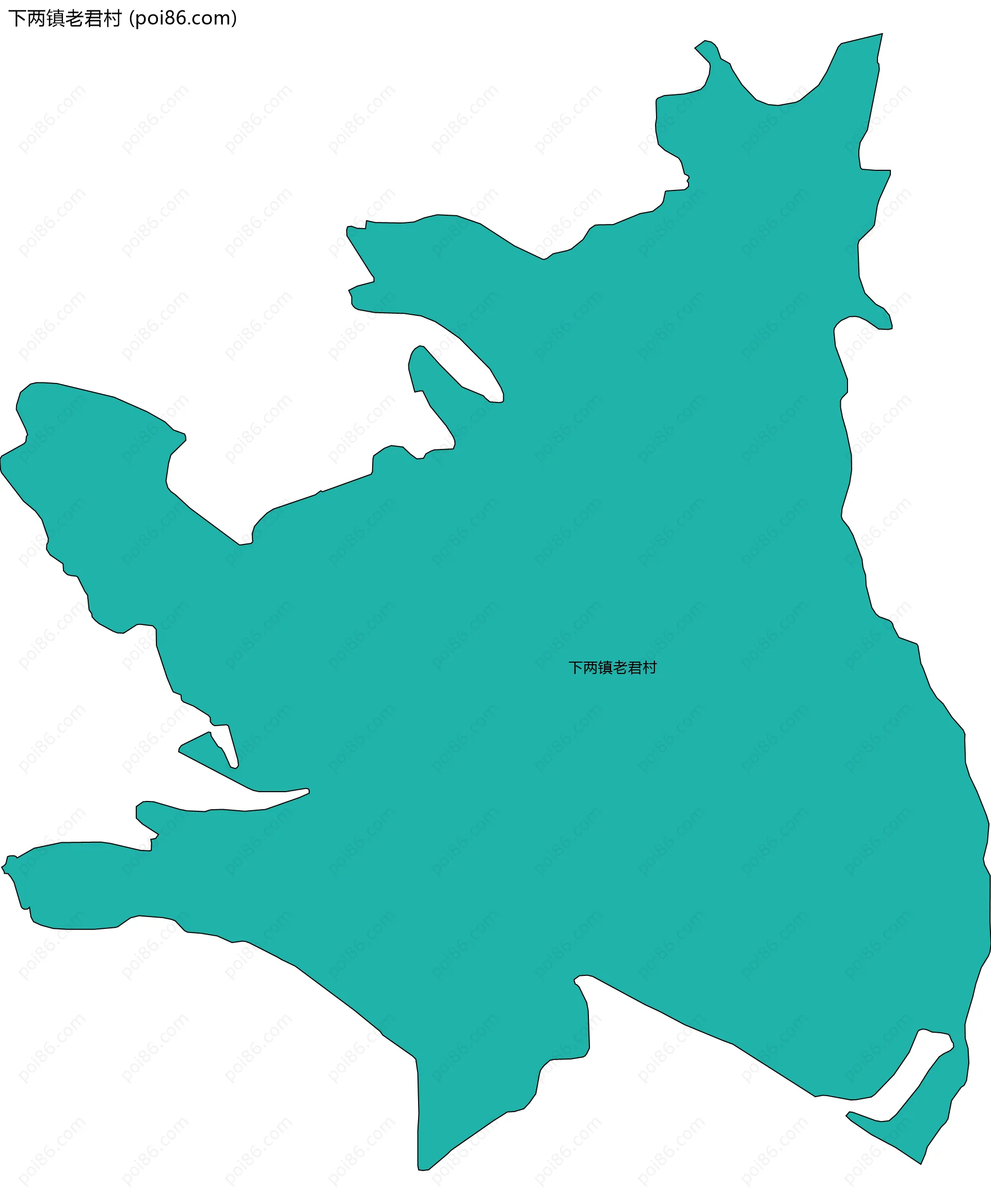 下两镇老君村边界地图