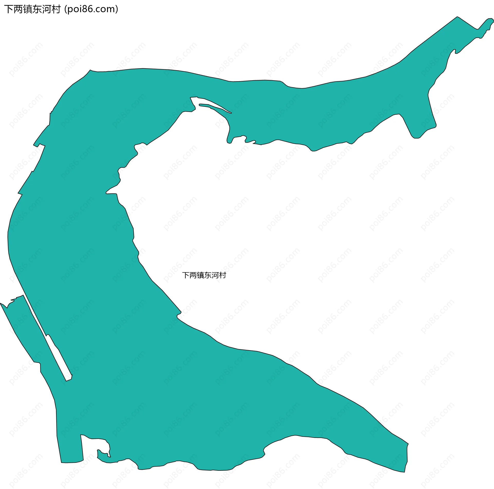 下两镇东河村边界地图