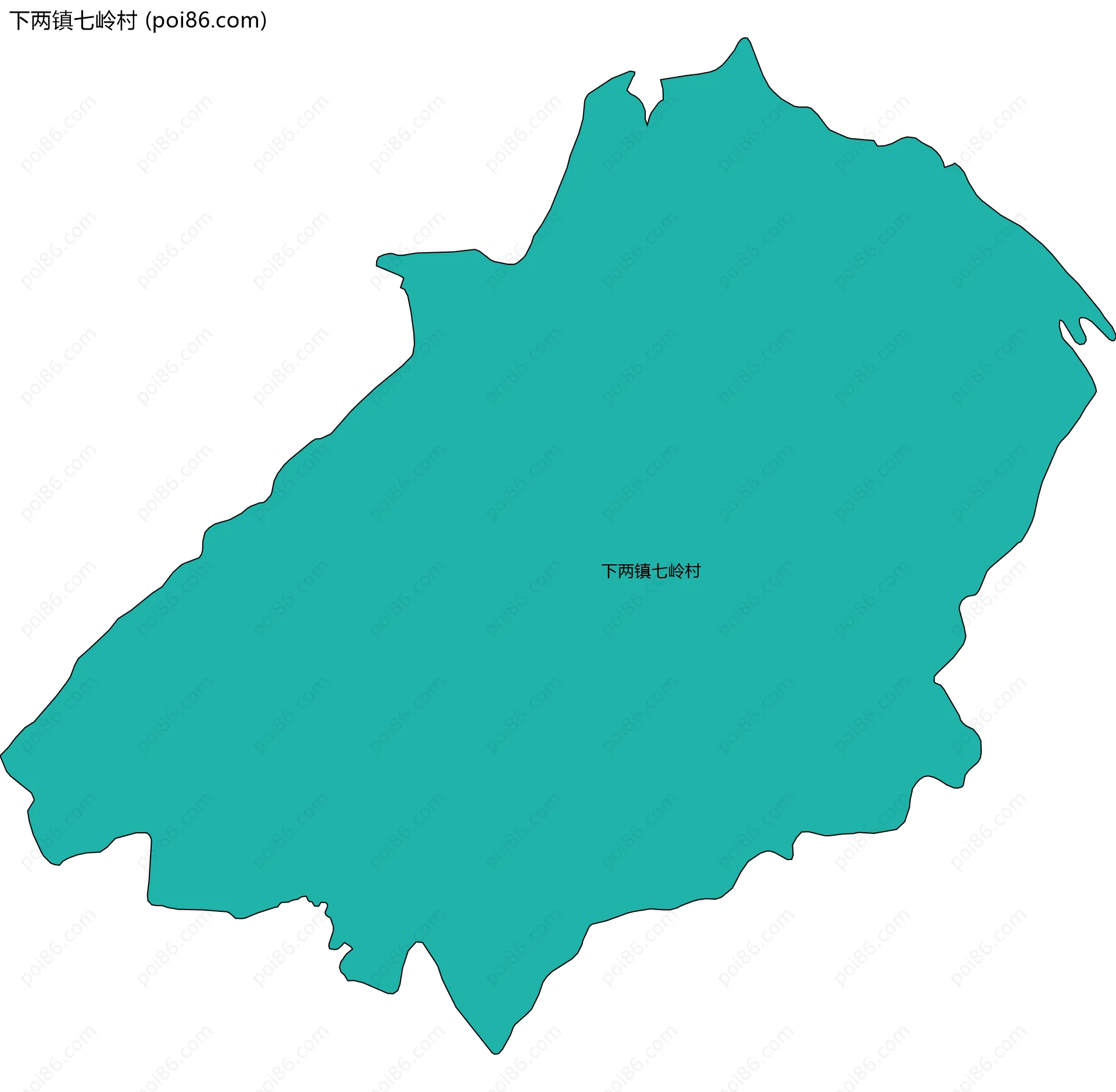 下两镇七岭村边界地图