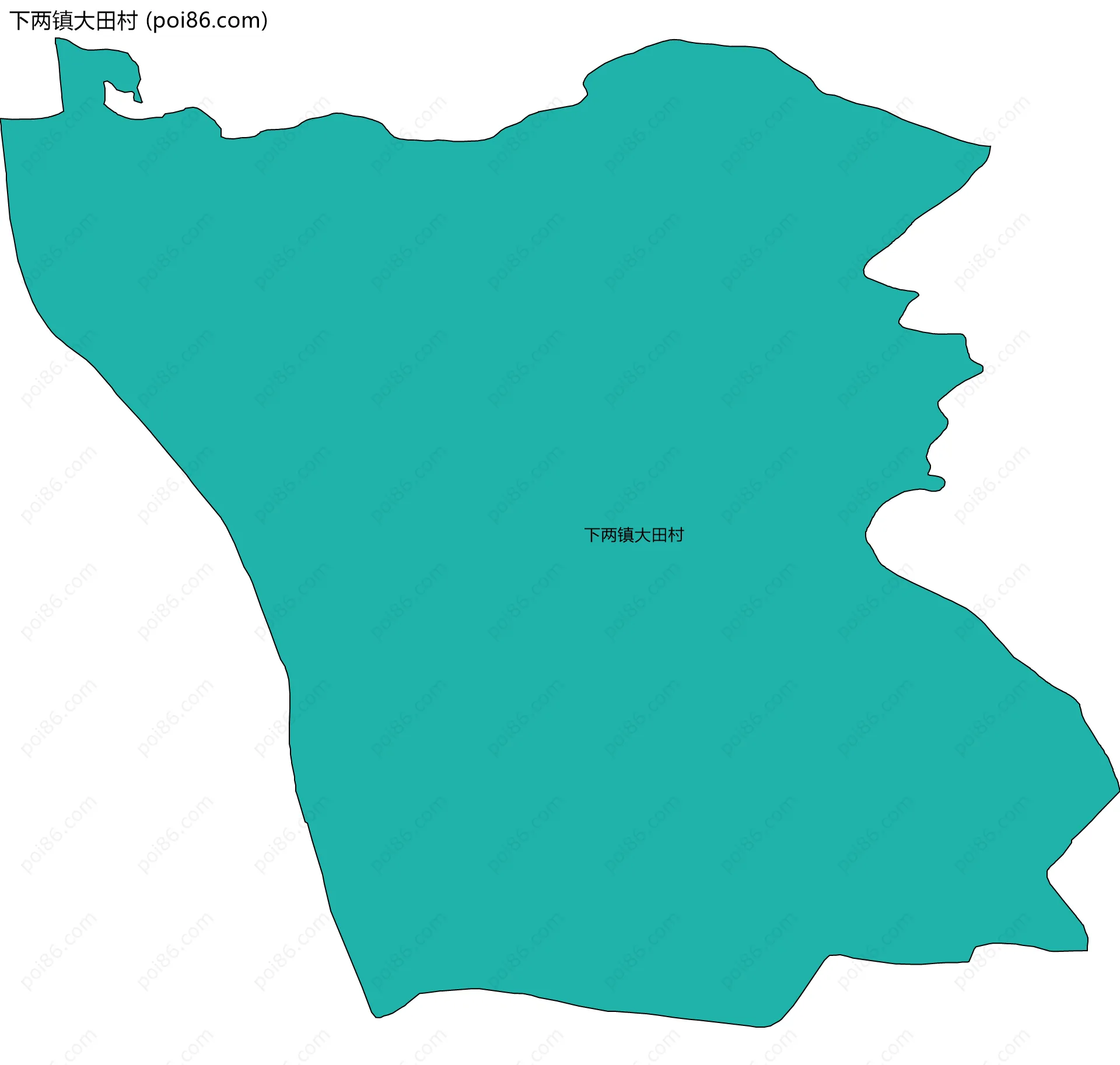 下两镇大田村边界地图