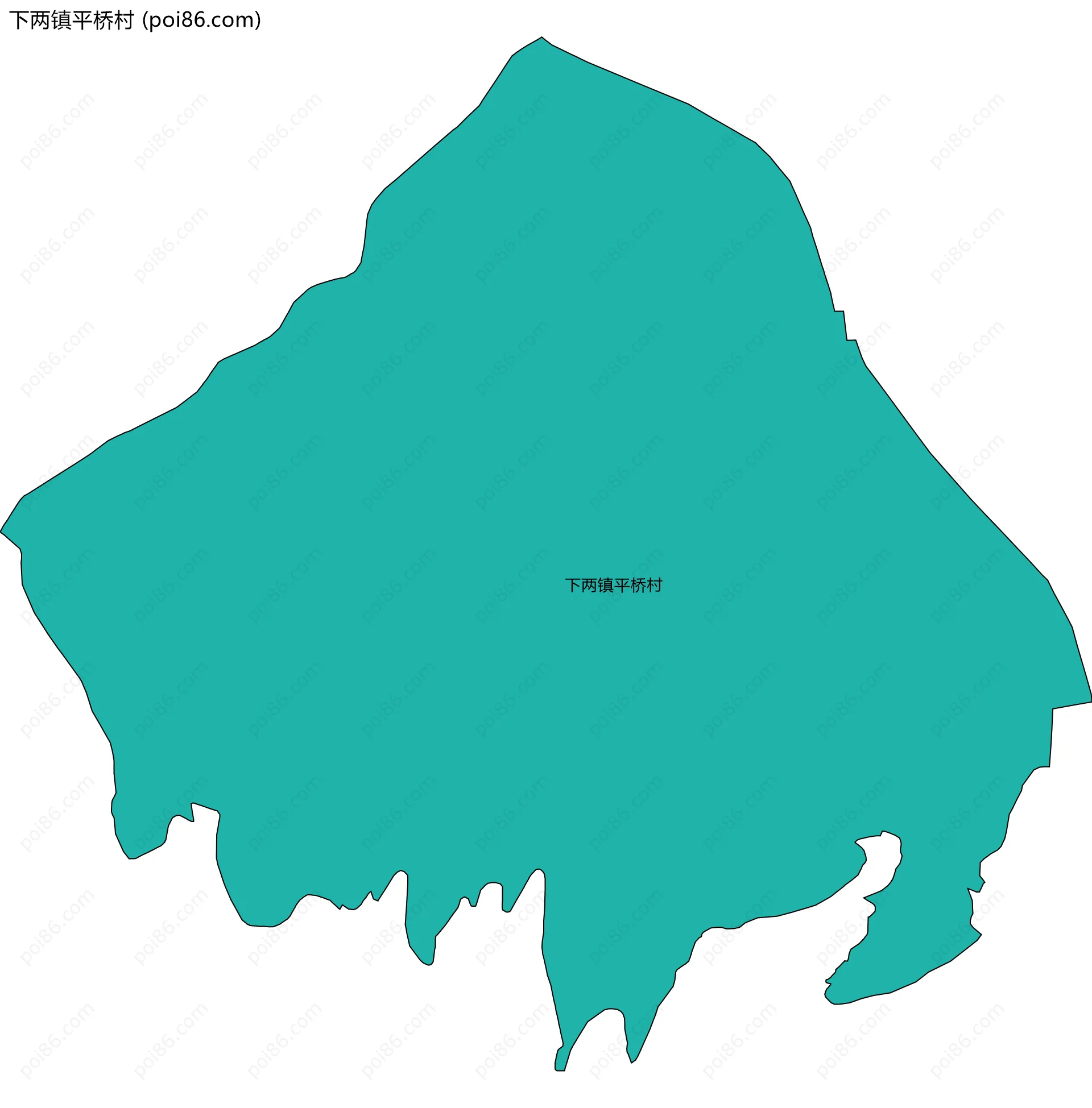 下两镇平桥村边界地图