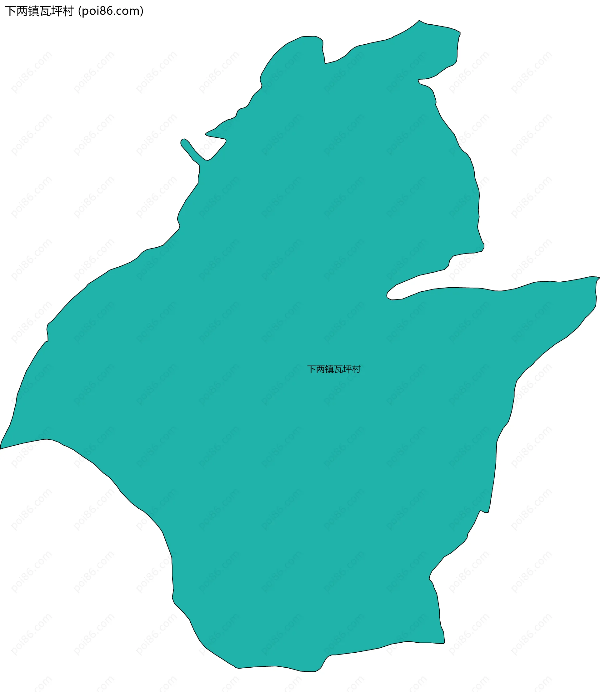 下两镇瓦坪村边界地图