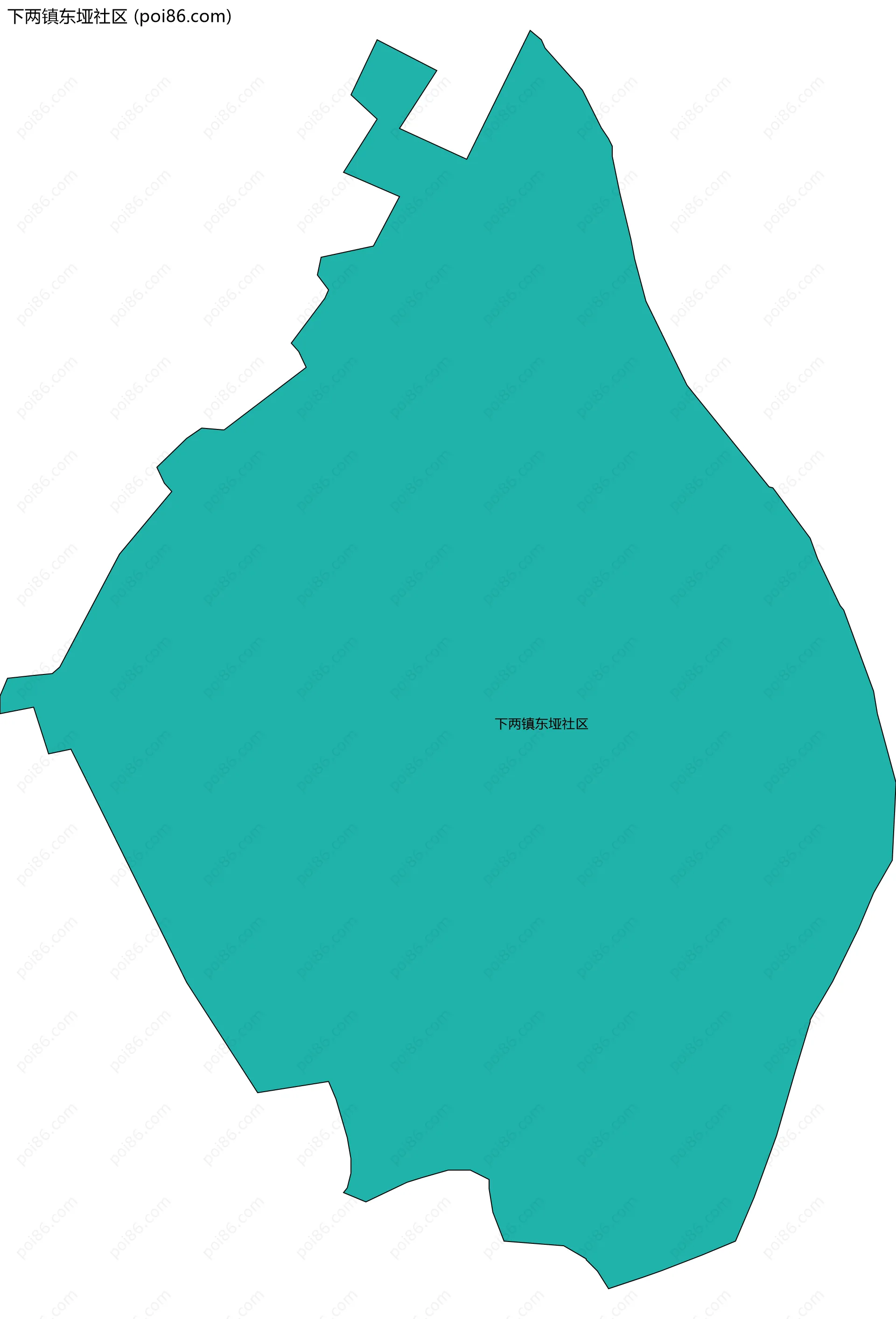 下两镇东垭社区边界地图