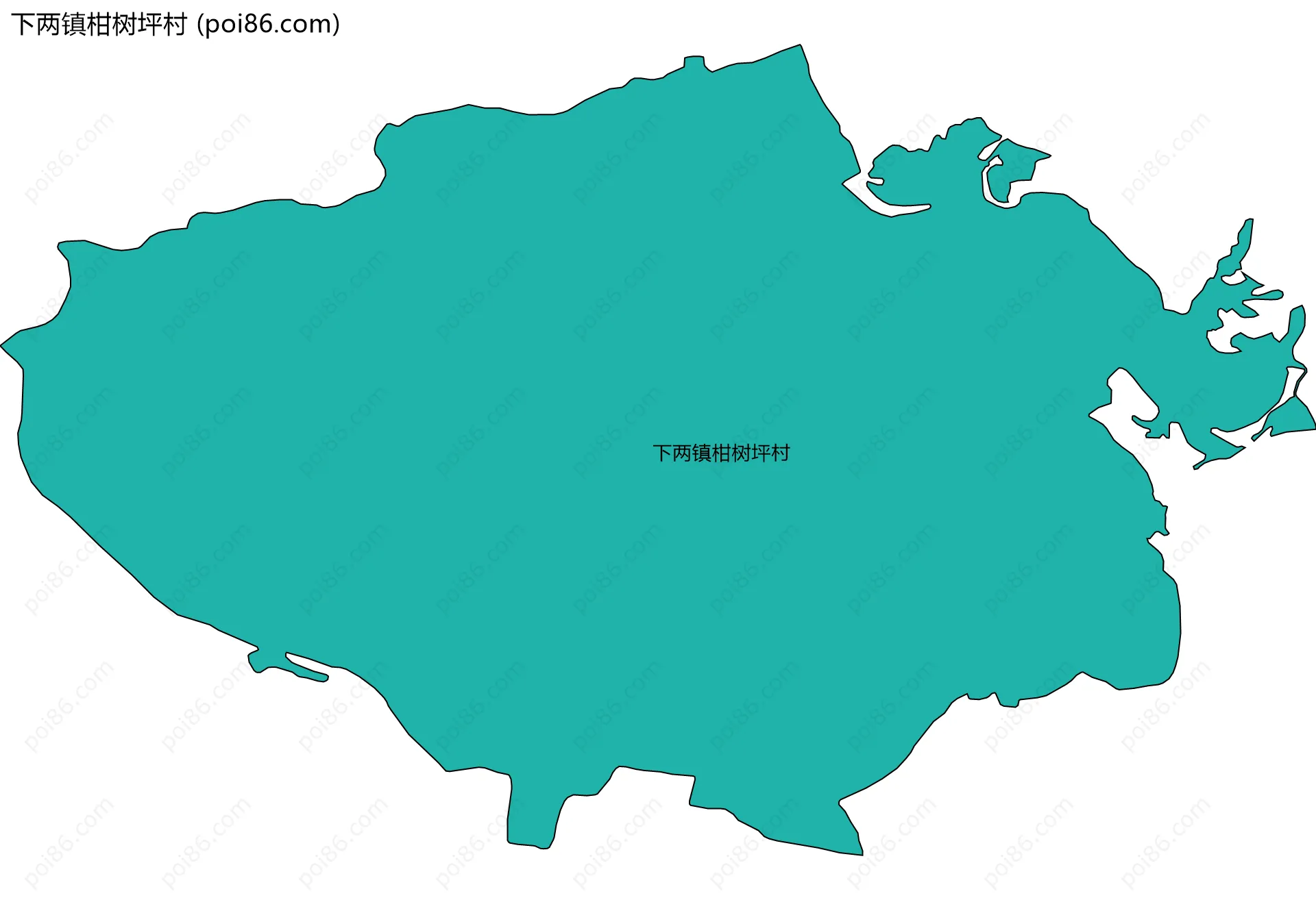 下两镇柑树坪村边界地图
