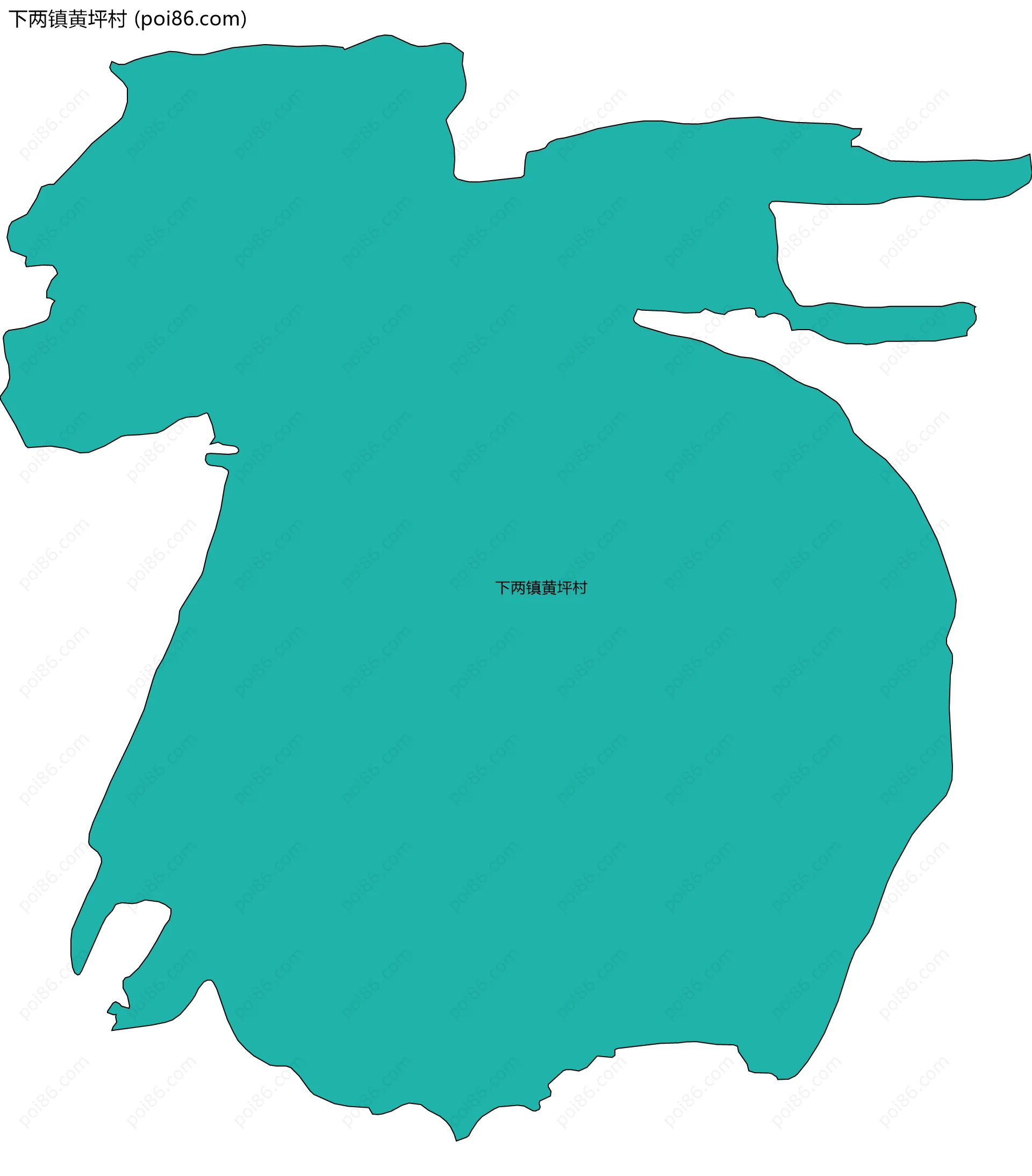 下两镇黄坪村边界地图