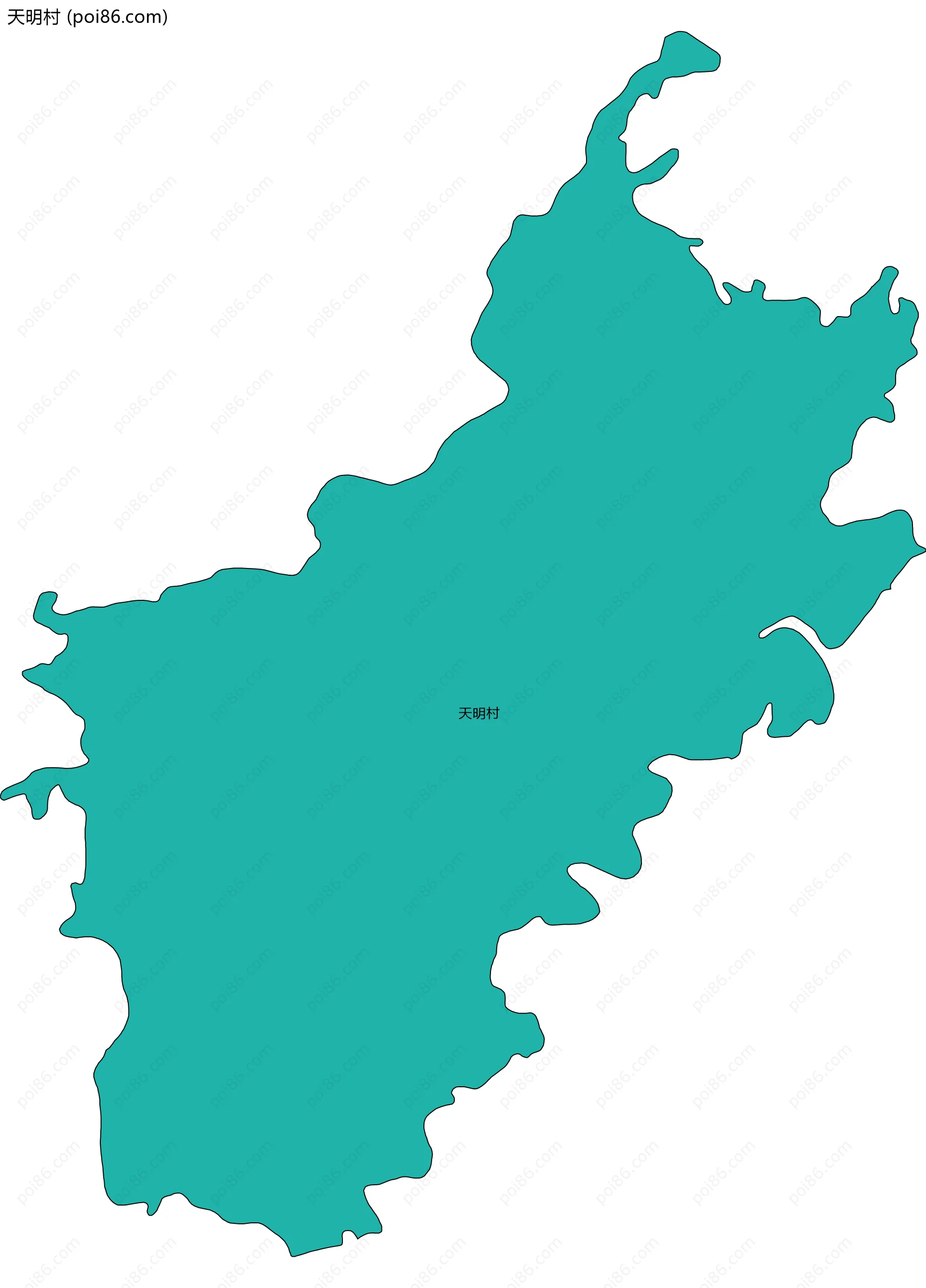 天明村边界地图