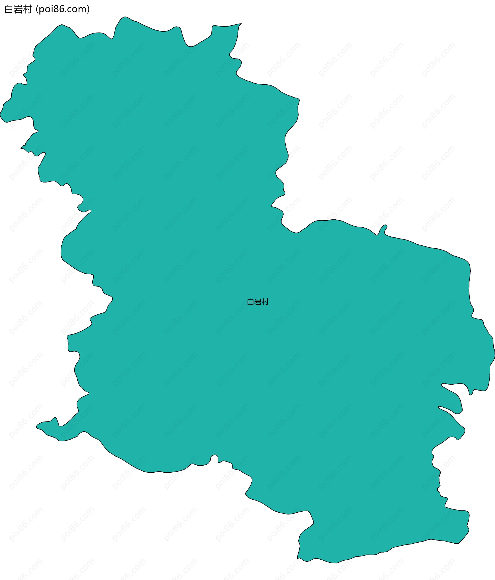白岩村边界地图